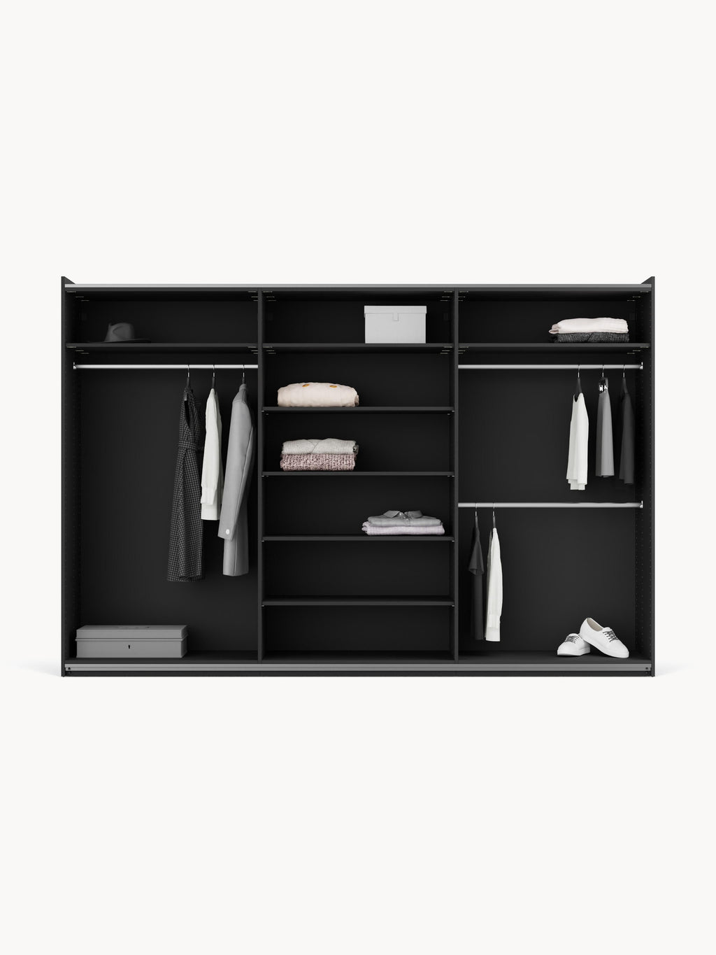 Leon Modular Sliding Door Wardrobe, 300 cm Wide, in various sizes