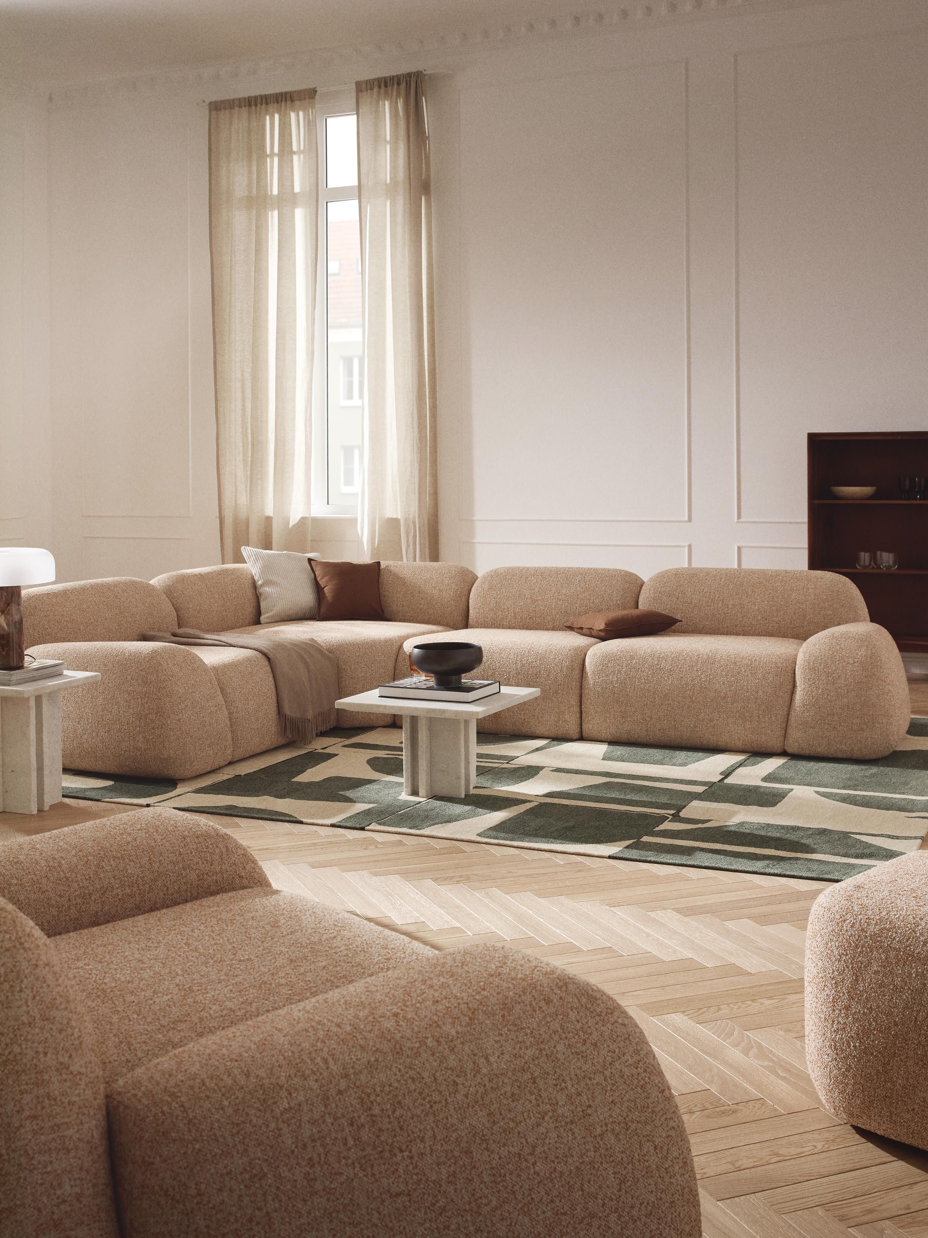 Wolke Modular Bouclé Corner Sofa (4-seater)
