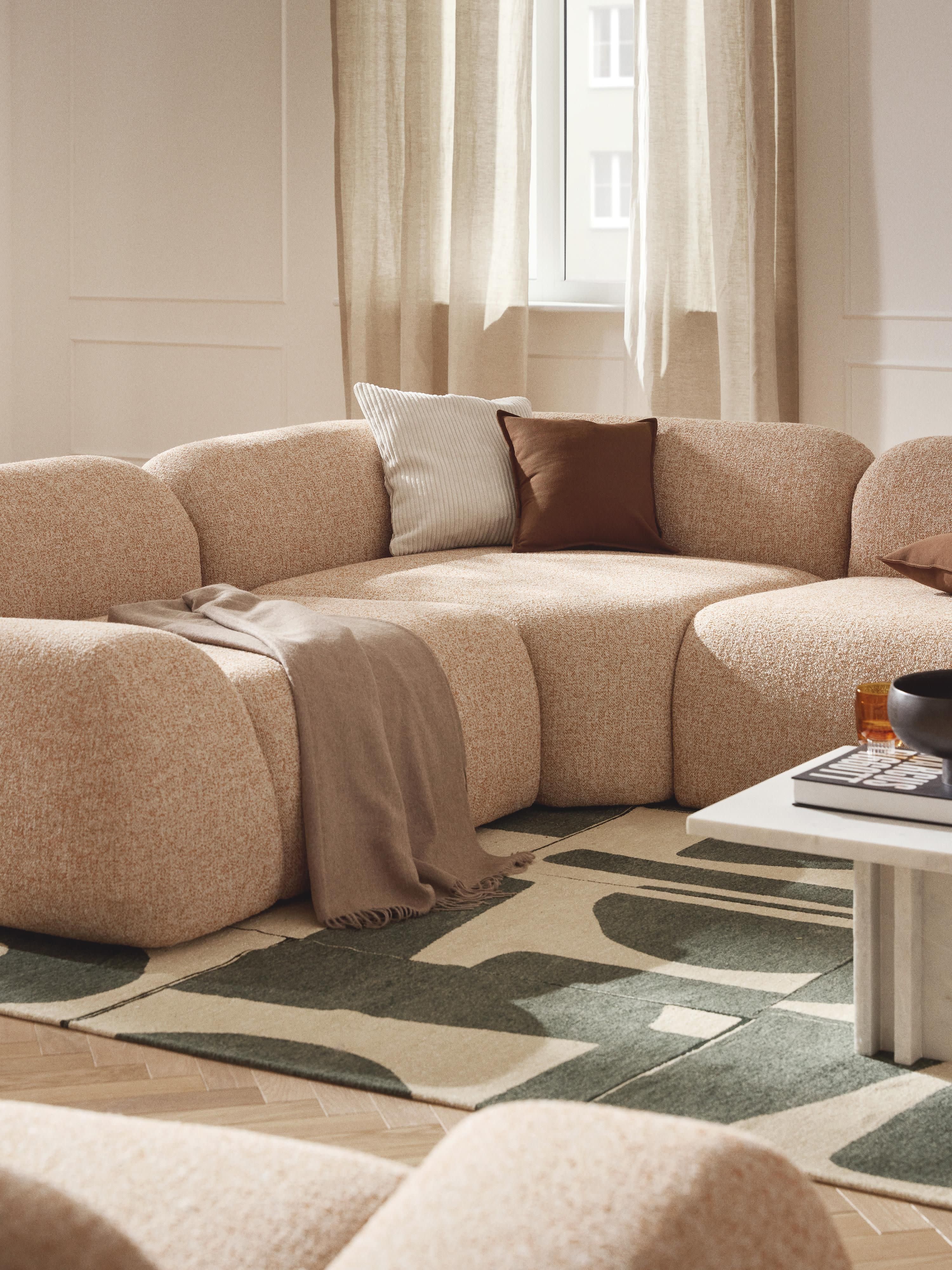 Wolke Modular Bouclé Corner Sofa (4-seater)