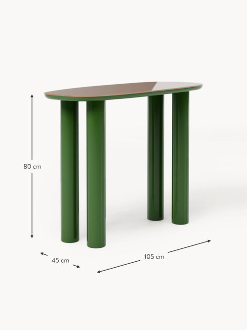Beni Console Table with Glass Top