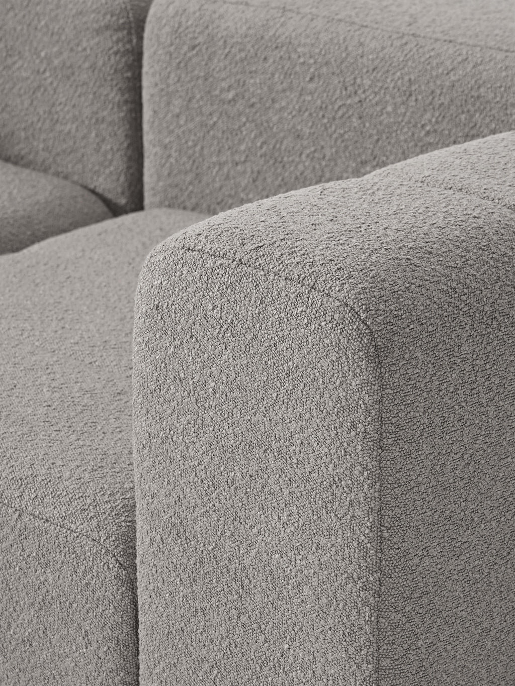Lena Bouclé Modular Sofa (4-seater) with Ottoman (left/right)