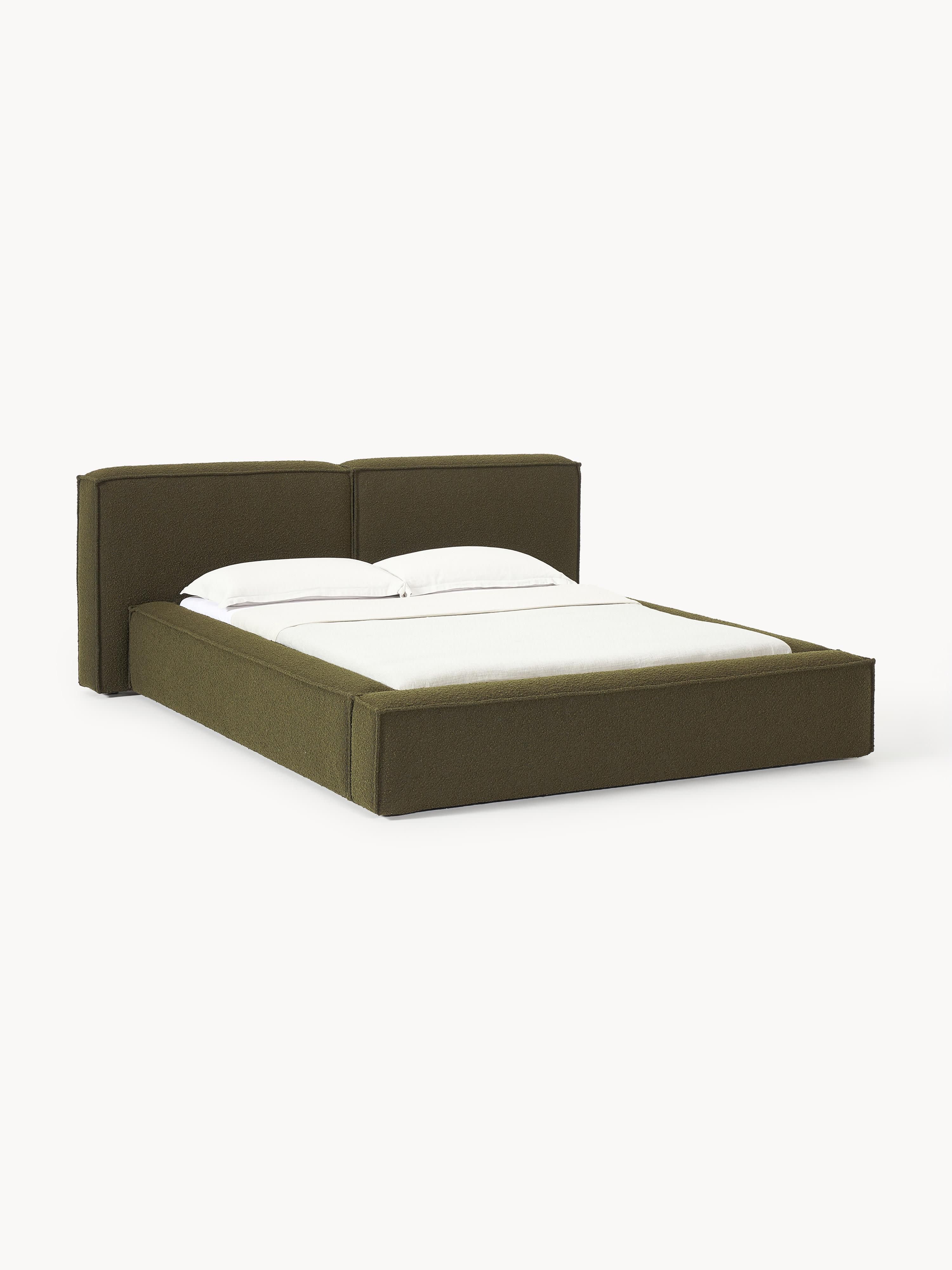 Gallery image 1 - Upholstered Bouclé Bed Lennon with Storage Space