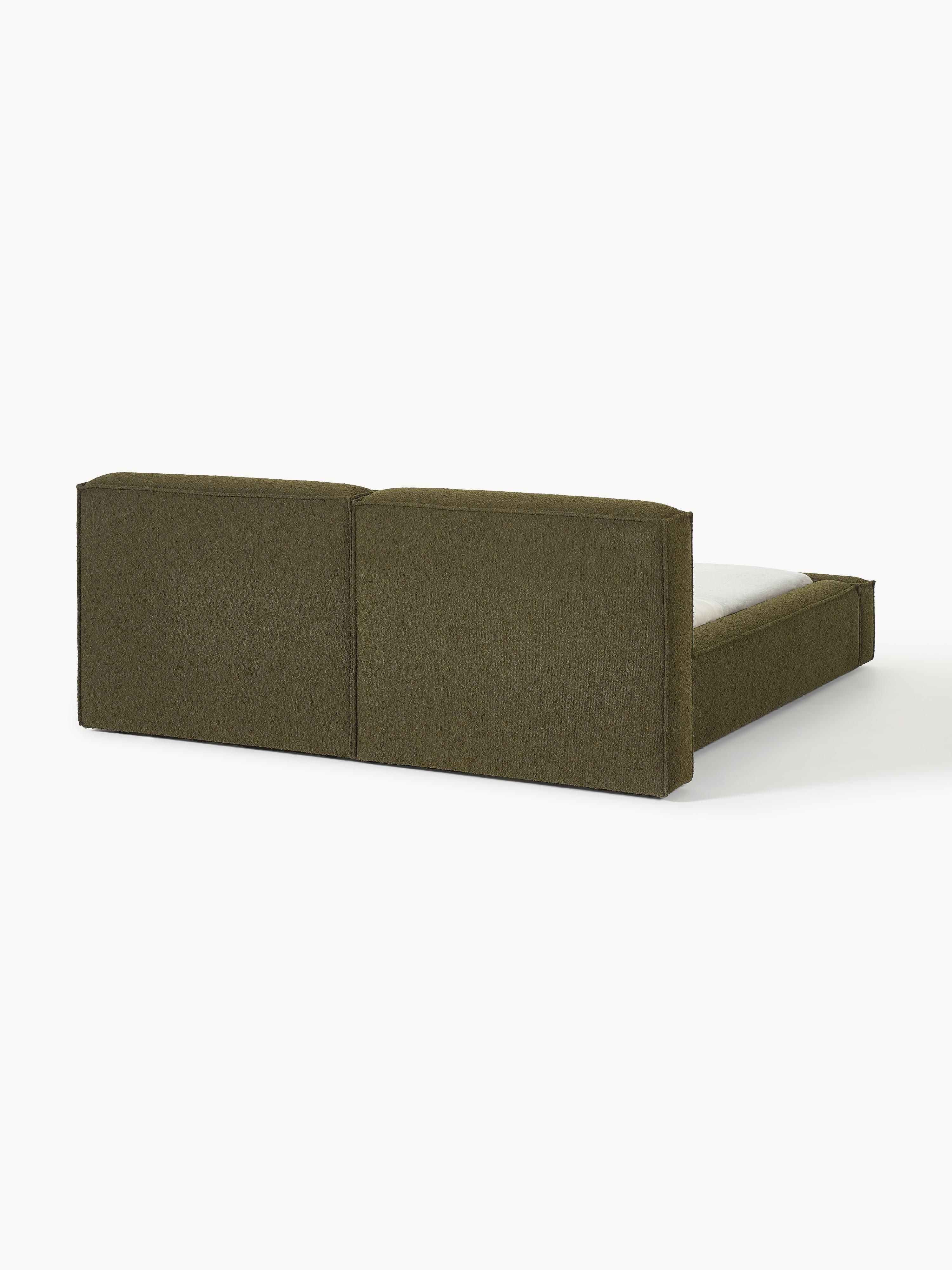 Lennon Upholstered Bouclé Bed with Storage Space