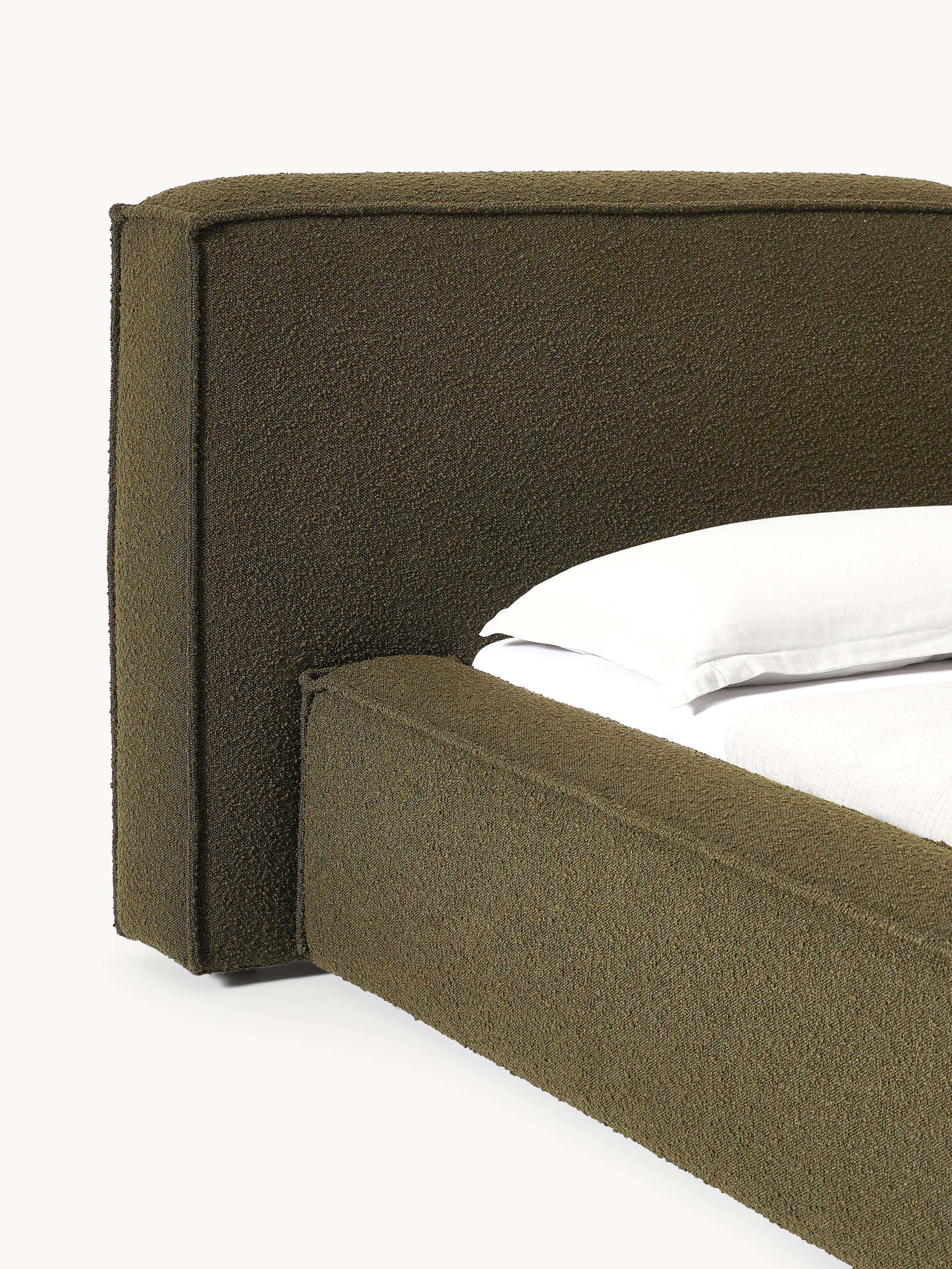 Lennon Upholstered Bouclé Bed with Storage Space