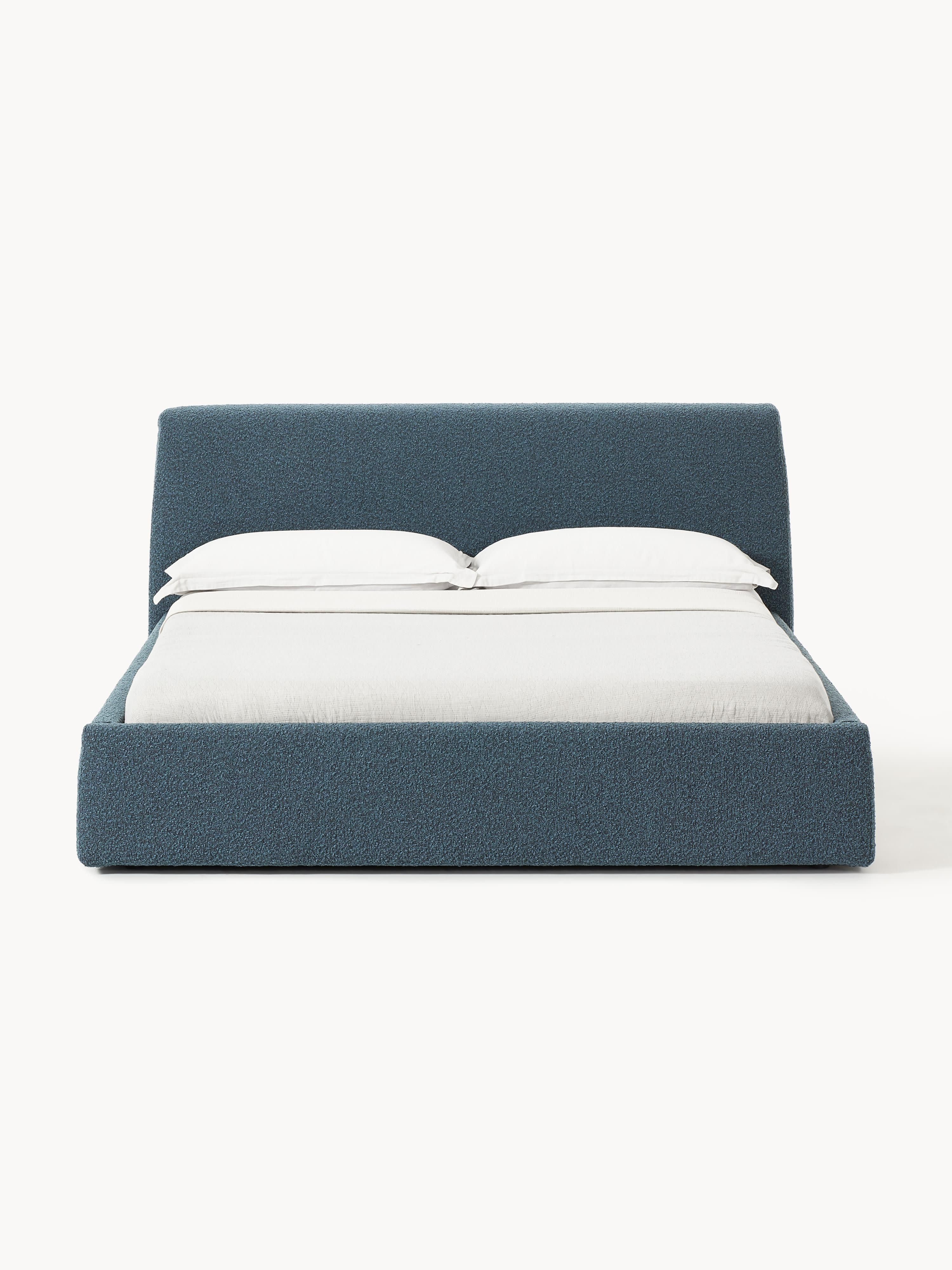 Cloud Upholstered Bouclé Bed with Storage Space