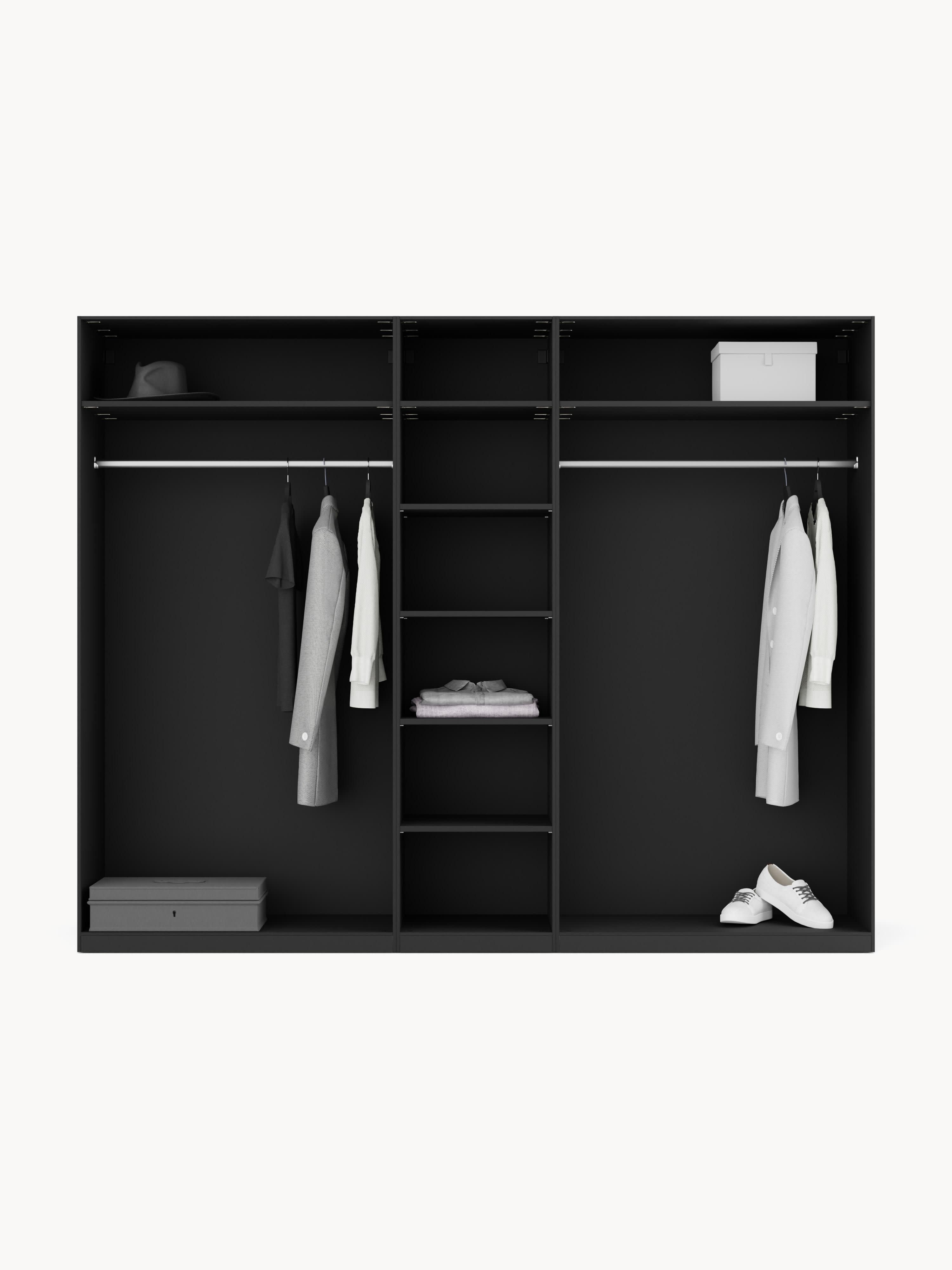Simone Modular Revolving Door Wardrobe, 250 cm Wide, in various sizes
