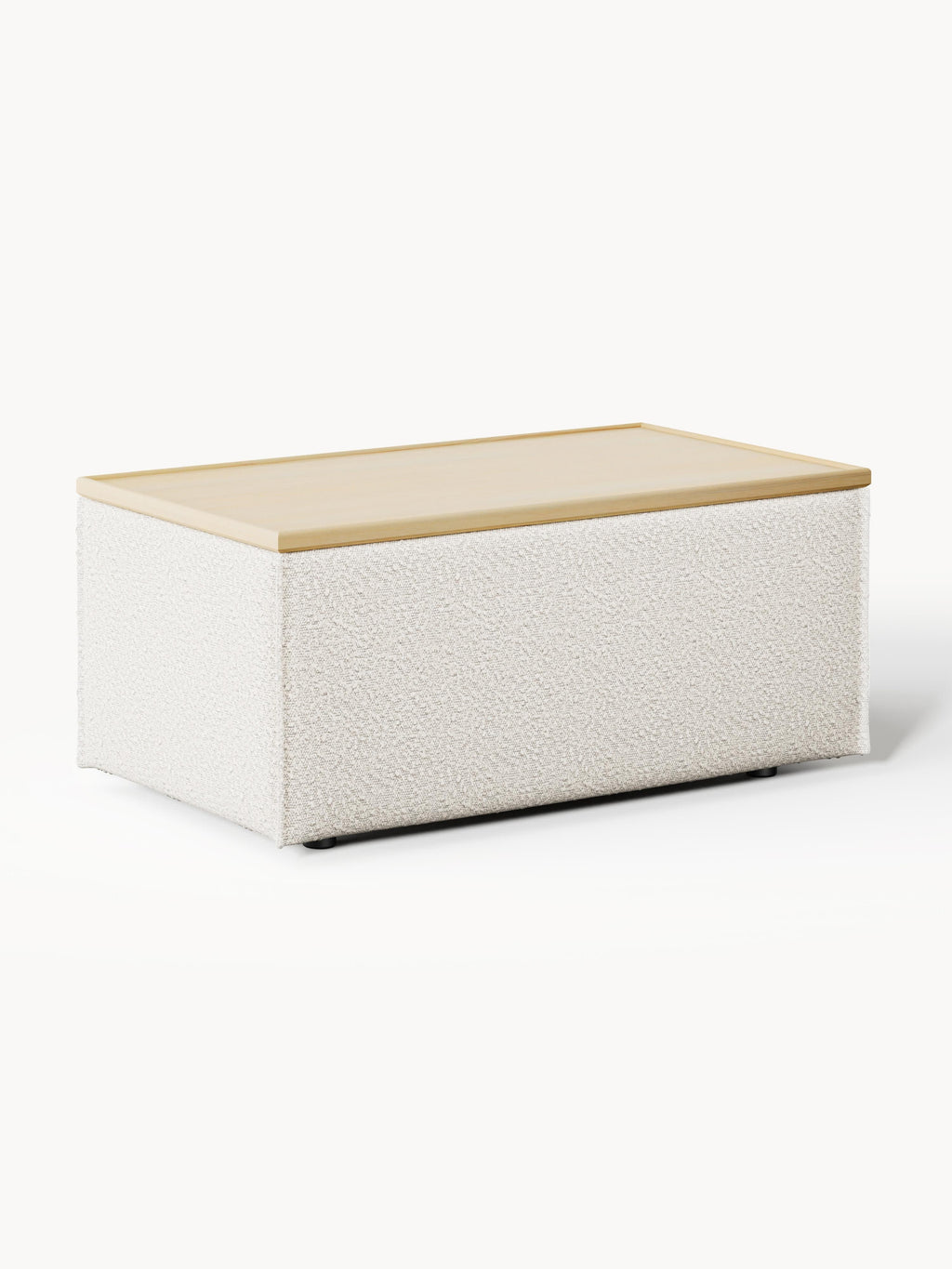 Lennon Bouclé Ottoman with Storage