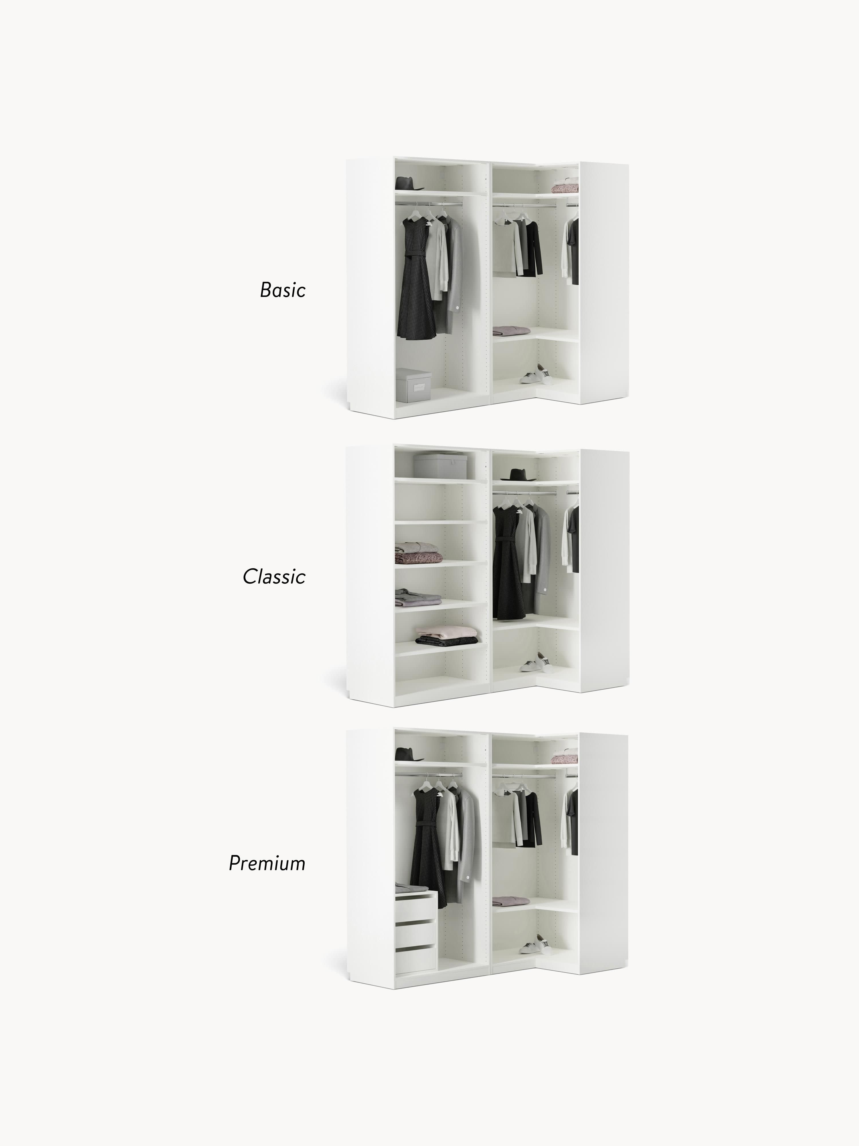 Simone Modular Corner Wardrobe, 215 cm Wide, in various sizes