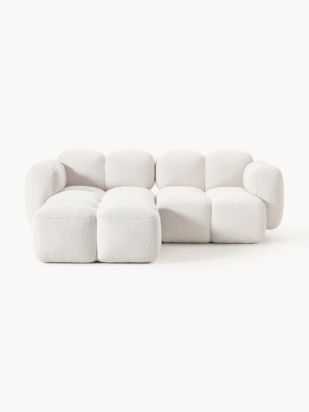 Tayla Bouclé Modular Sofa (2-seater) with Ottoman (left/right)
