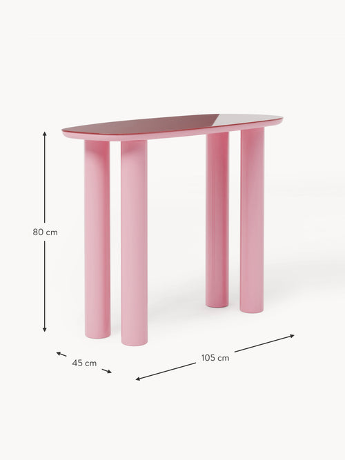 Beni Console Table with Glass Top