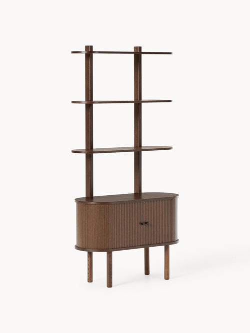 Gallery image 1 - Narrow Shelving Unit Calary with Fluted Front