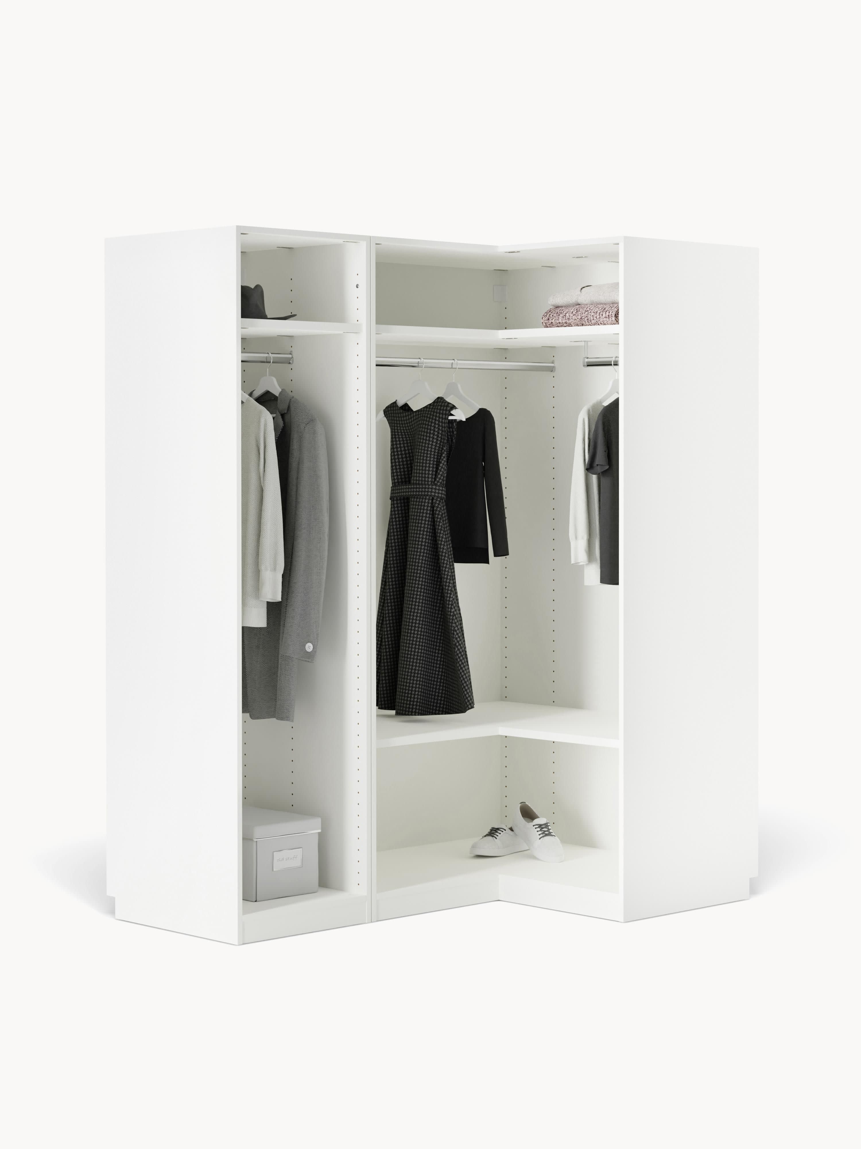 Leon Modular Corner Wardrobe, 165 cm Wide, in various sizes