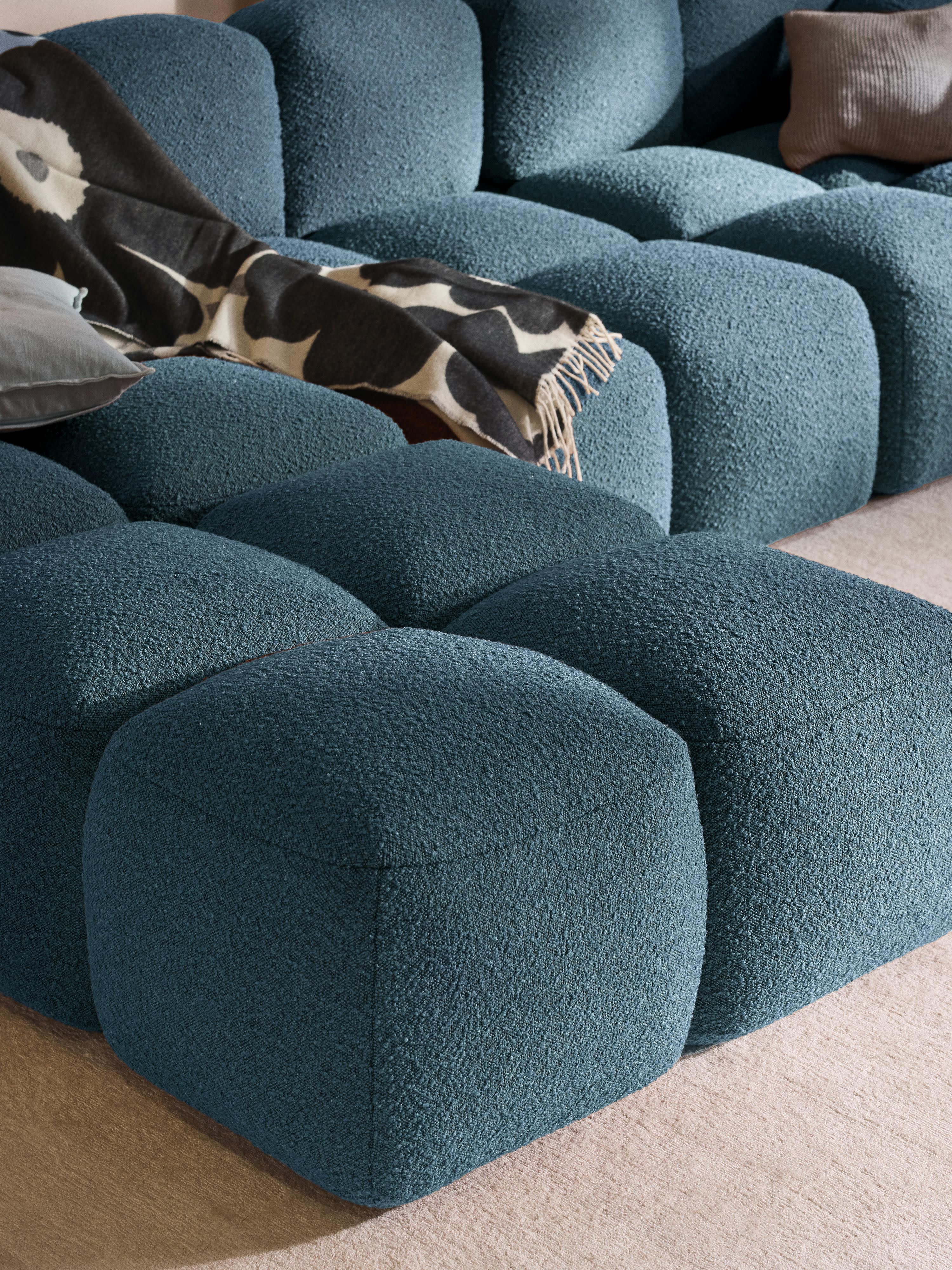 Tayla Bouclé Modular Sofa (4-seater) with Ottoman (left/right)