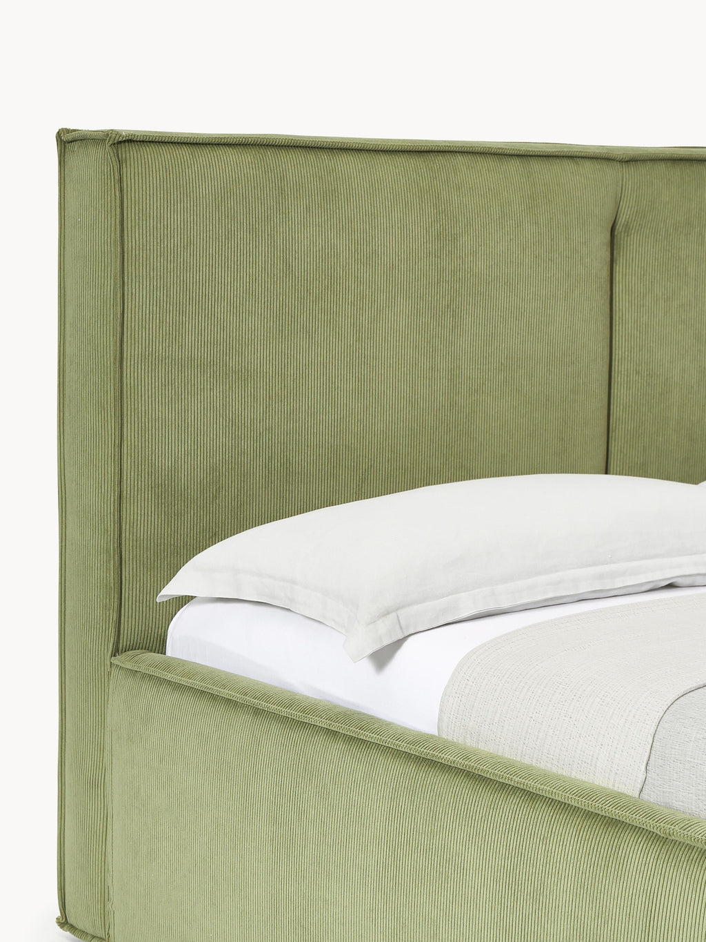 Dream Upholstered Corduroy Bed with Storage Space