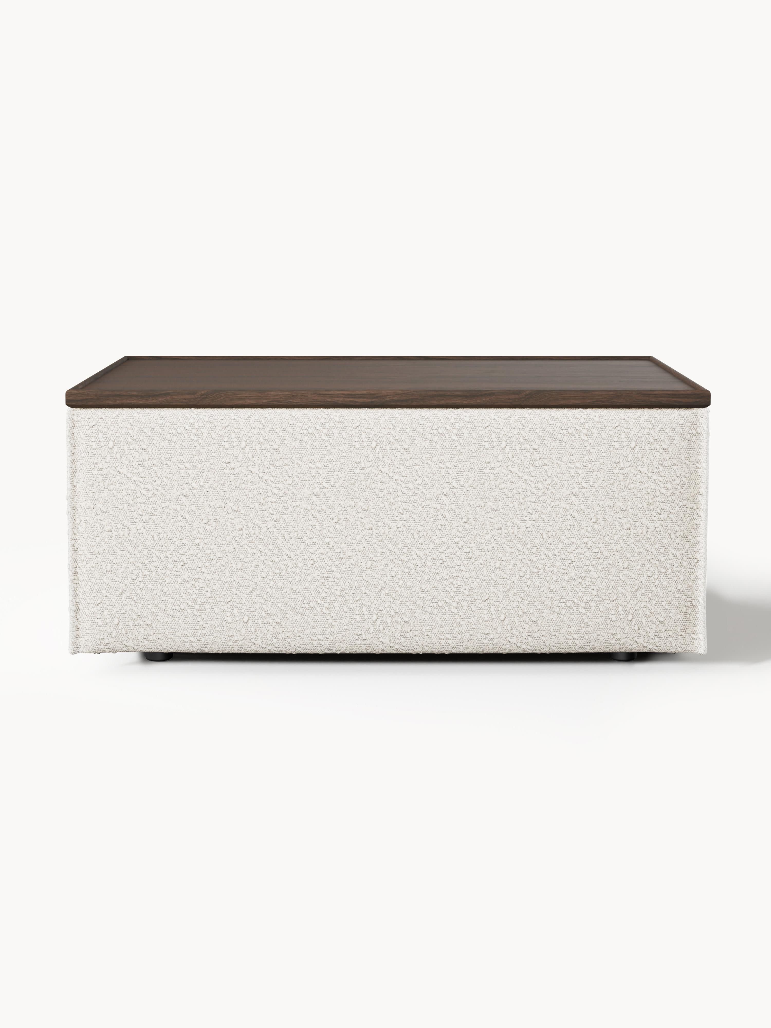 Lennon Bouclé Ottoman with Storage