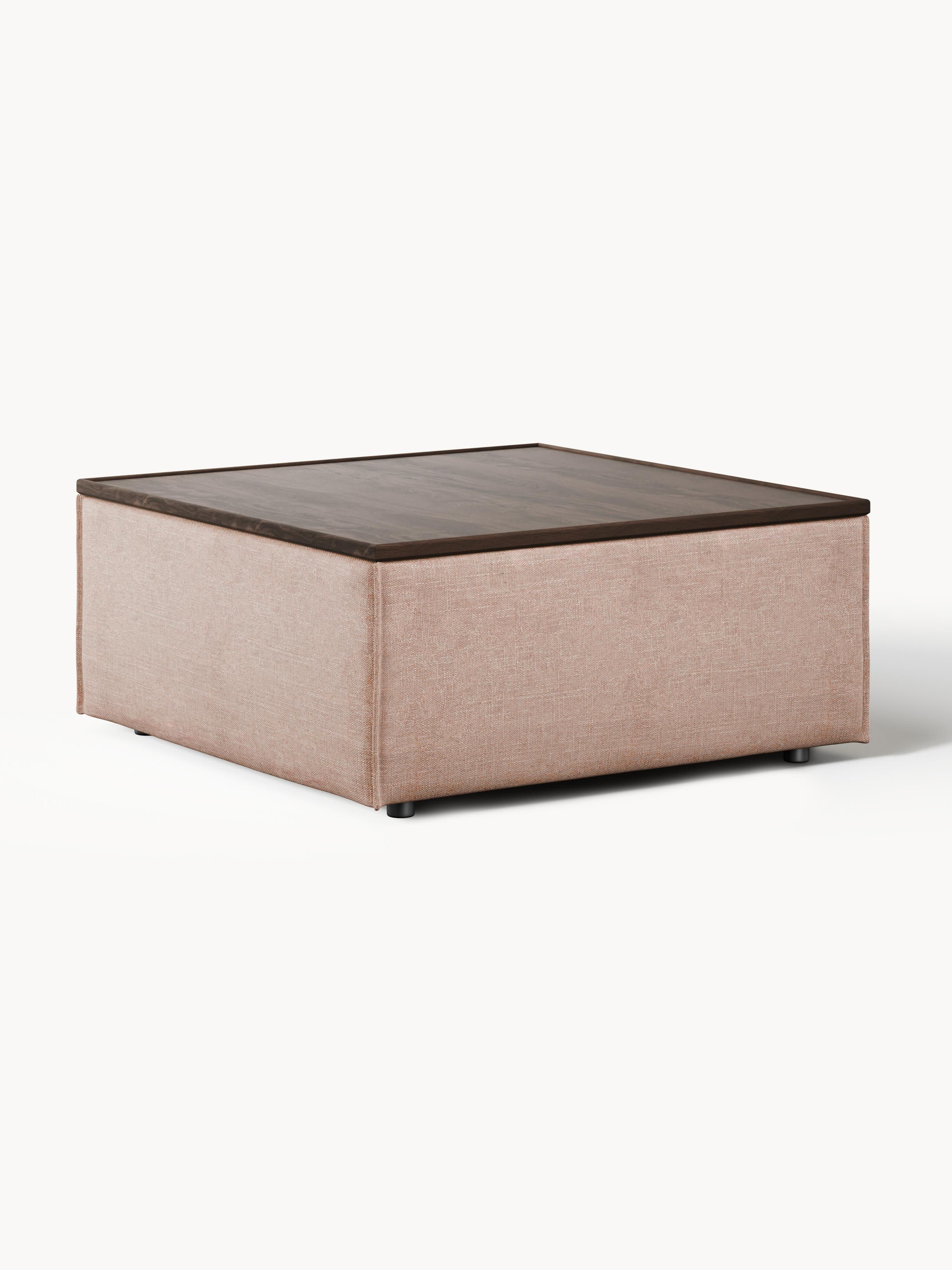 Lennon Linen Blend Ottoman with Storage