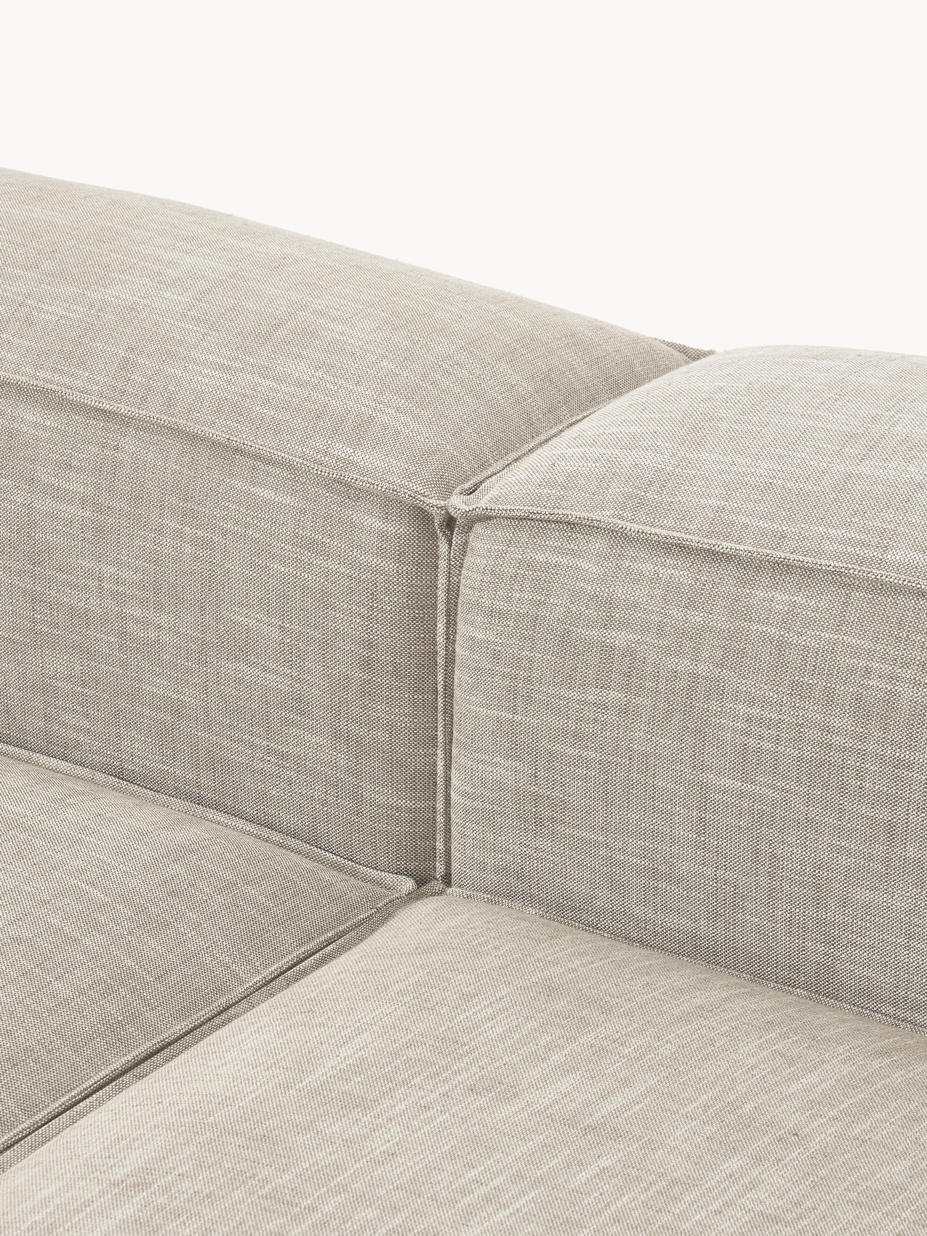 Lennon Linen Blend Modular Corner Sofa (4-seater)