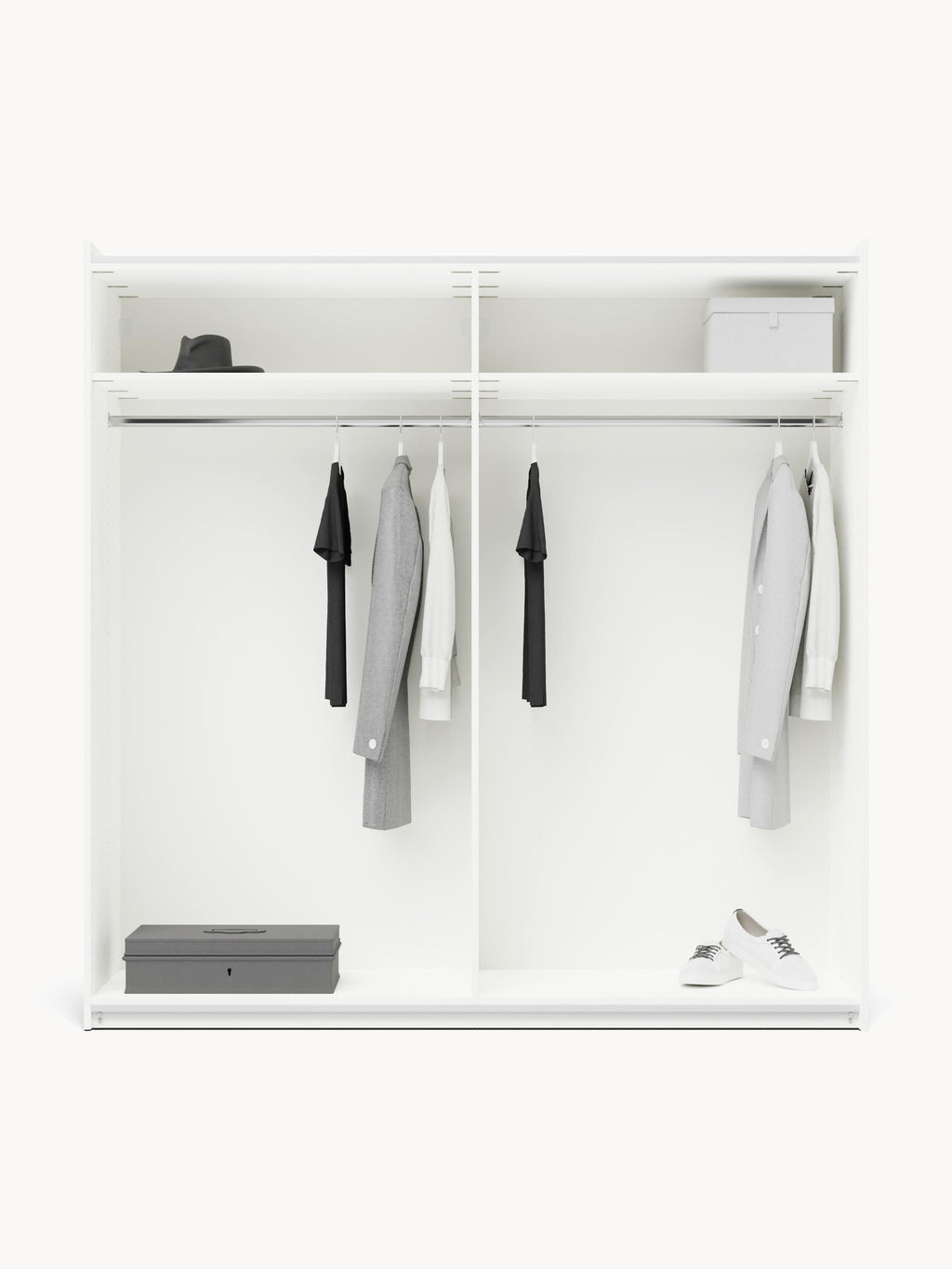 Charlotte Modular Sliding Door Wardrobe, 200 cm Wide, in various sizes