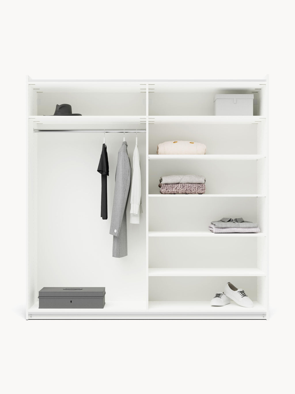 Charlotte Modular Sliding Door Wardrobe, 200 cm Wide, in various sizes