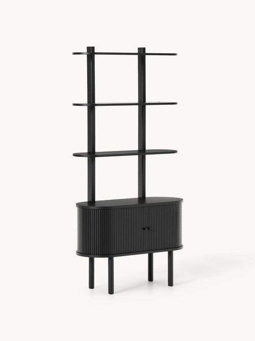 Gallery image 1 - Narrow Shelving Unit Calary with Fluted Front