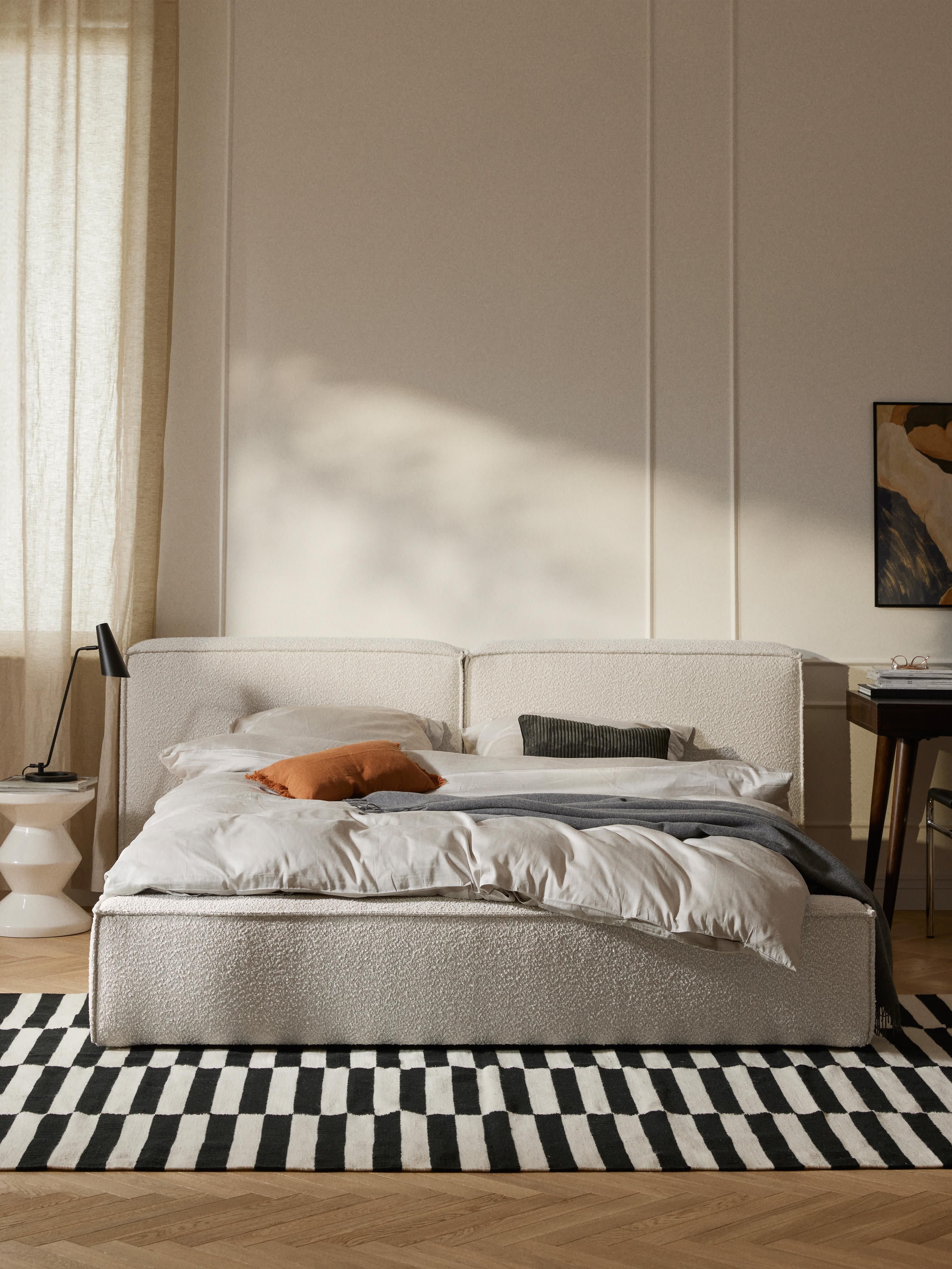 Lennon Upholstered Bouclé Bed