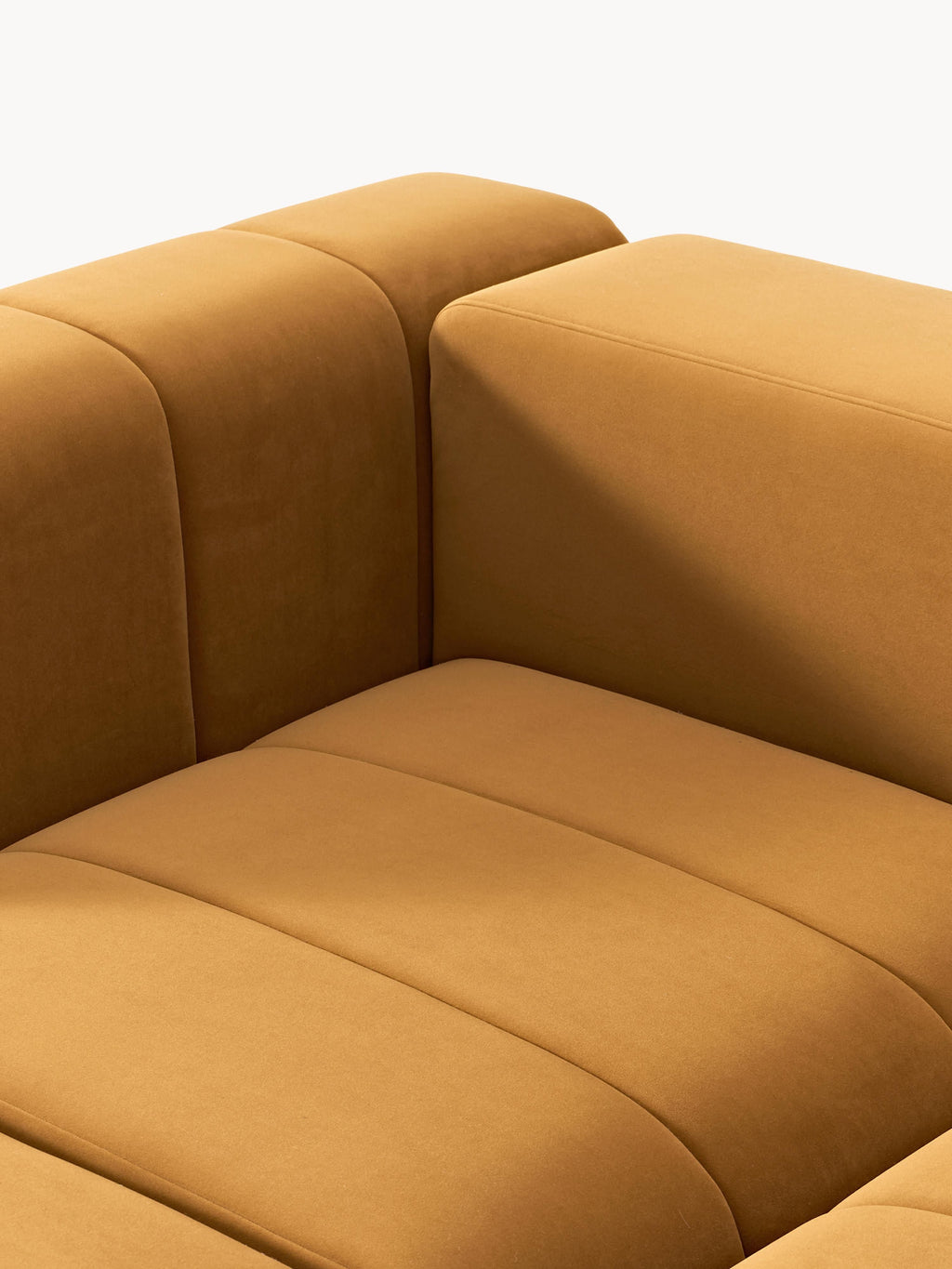 Lena Modular Velvet Sofa (4-seater) with Ottoman (left/right)