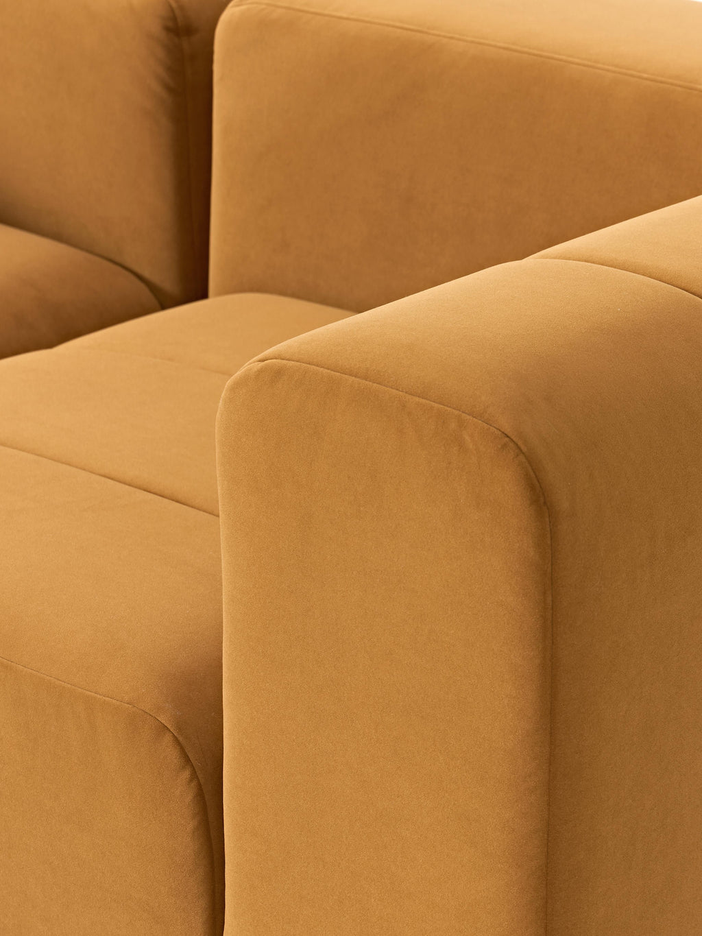 Lena Modular Velvet Sofa (2-seater) with Ottoman (left/right)