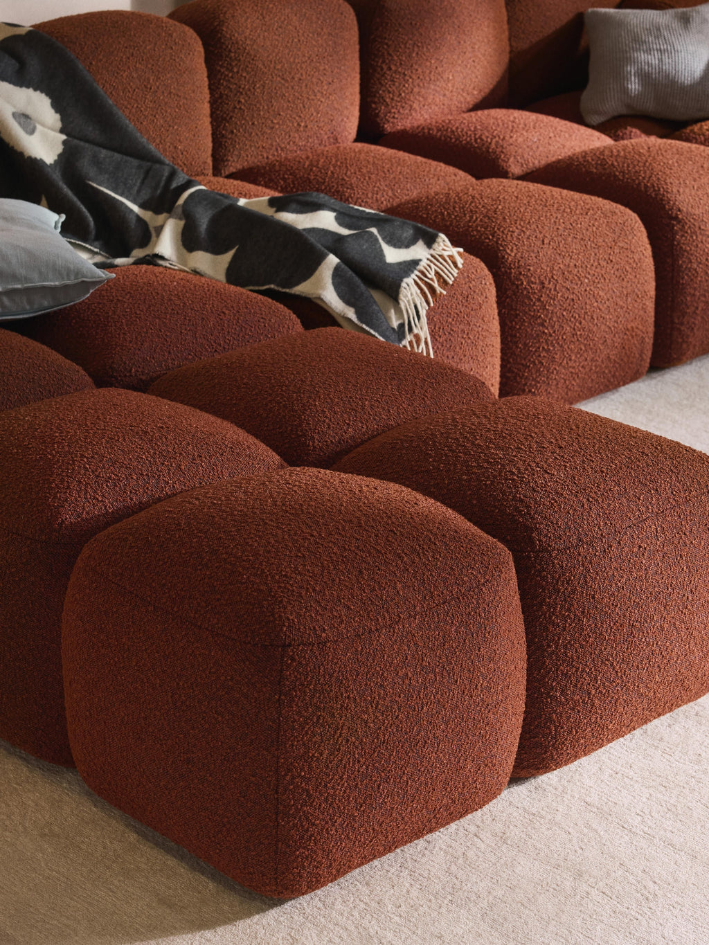 Tayla Bouclé Ottoman