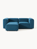 Gallery image 1 - Modular Velvet Sofa Lena (2-seater) with Ottoman (left/right)