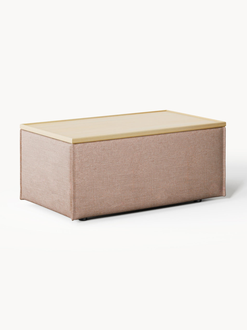 Lennon Linen Blend Ottoman with Storage