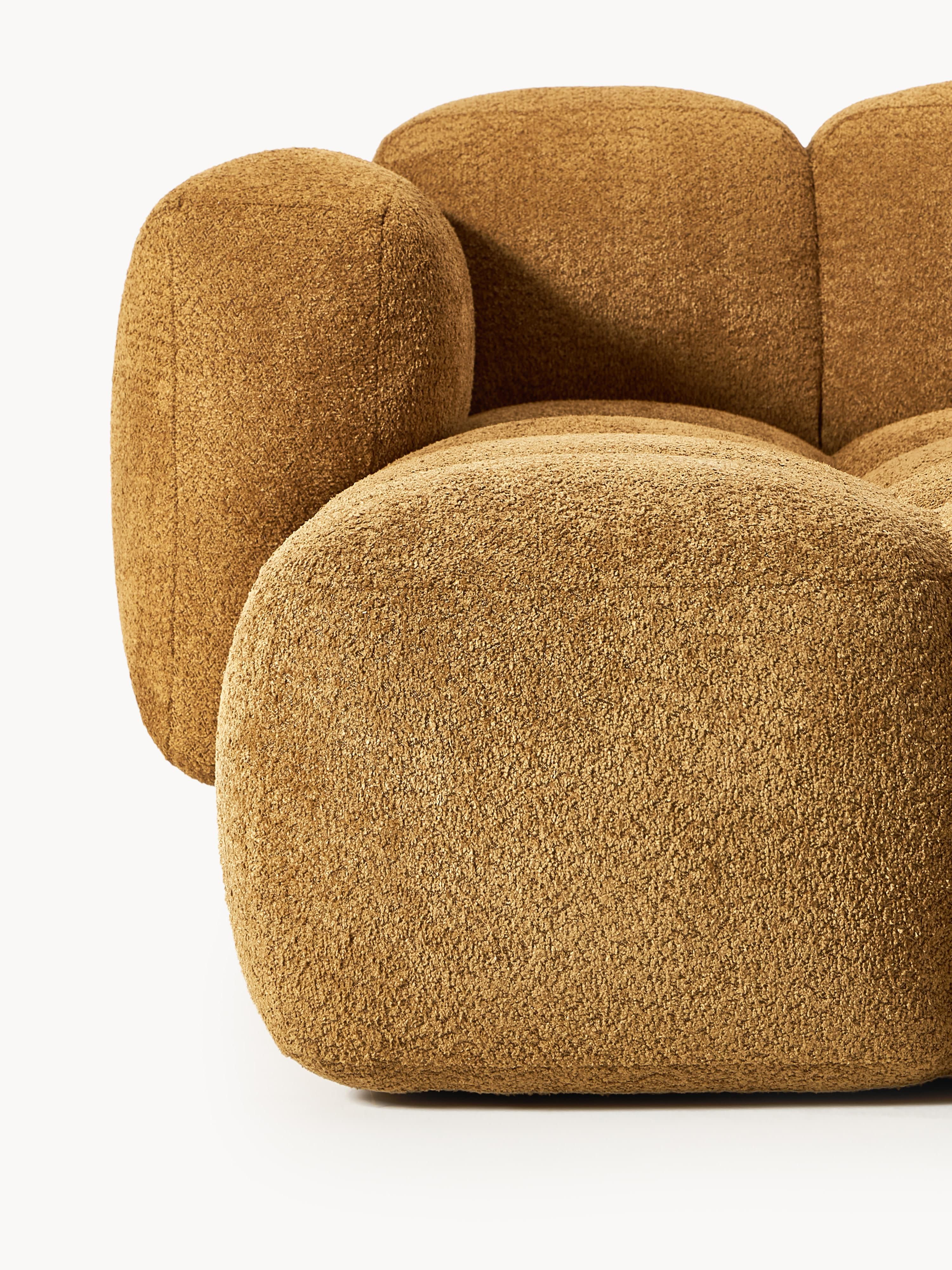 Tayla Modular Teddy-Bouclé Sofa (3-seater) with Ottoman (left/right)