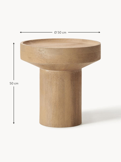 Benno Round Mango Wood Side Table