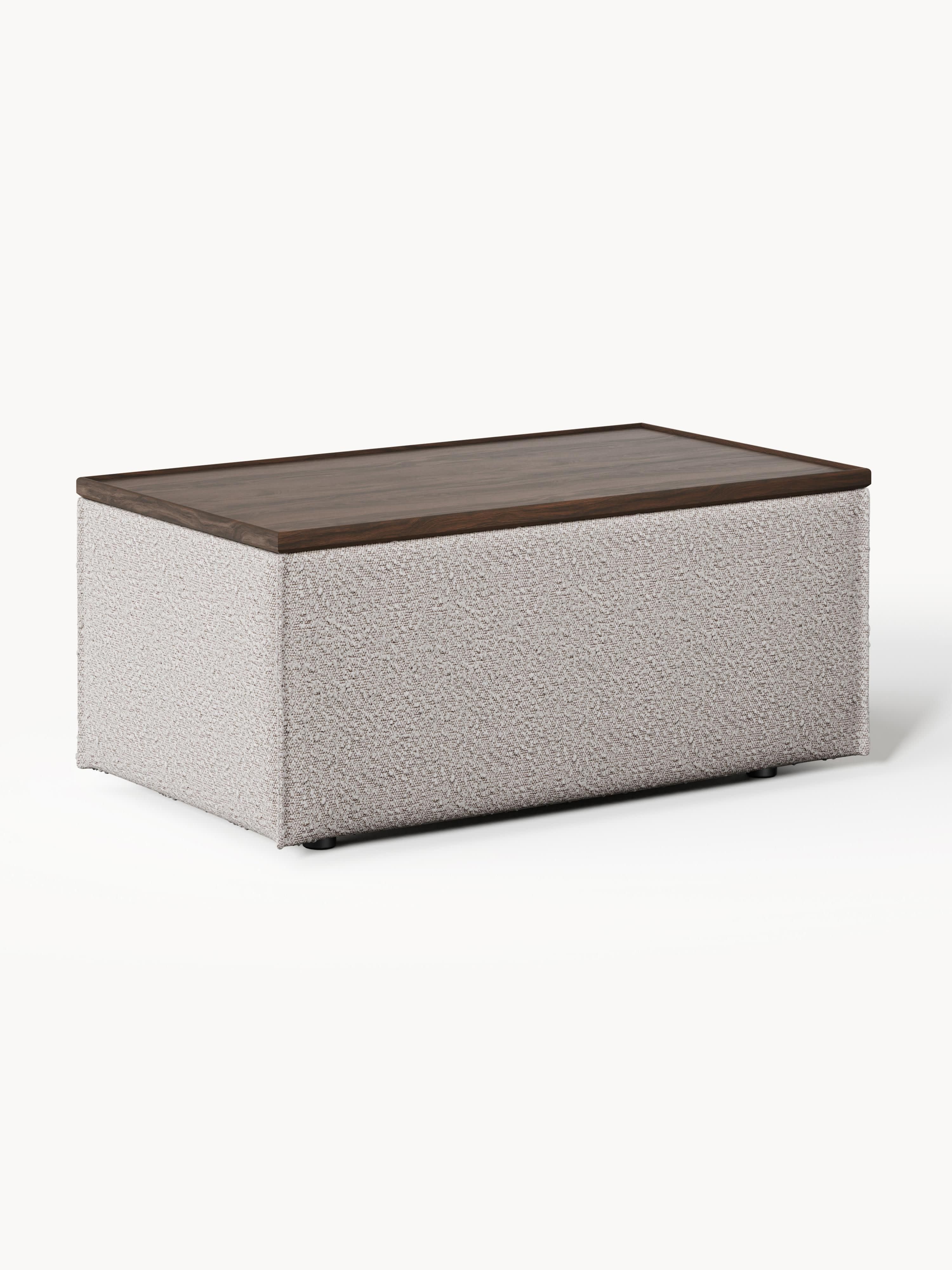 Lennon Bouclé Ottoman with Storage