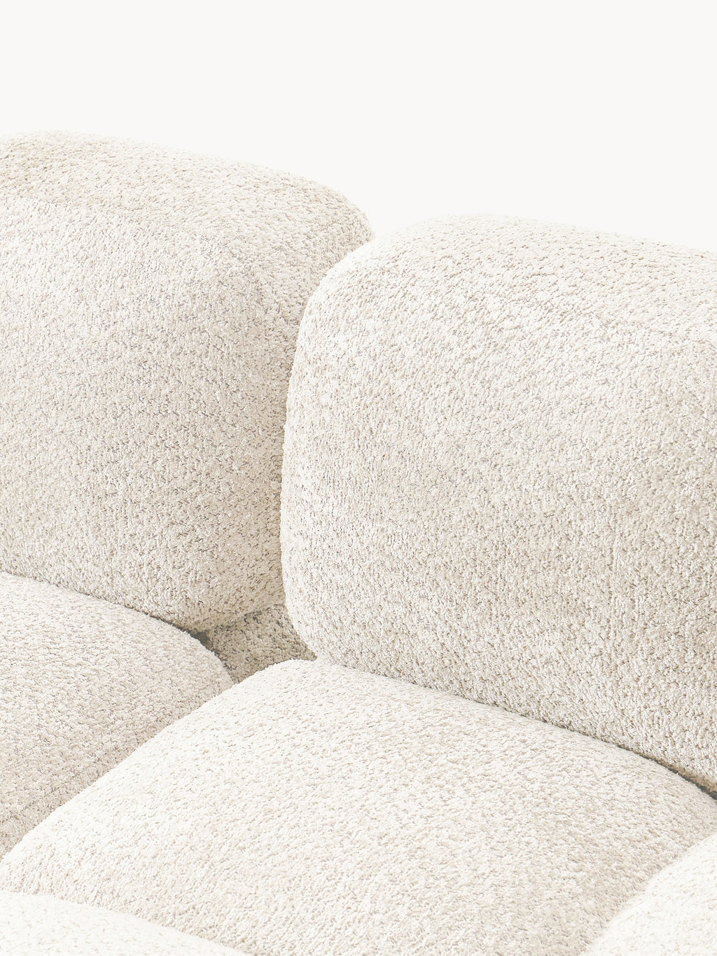 Tayla Modular Teddy-Bouclé Sofa (2-seater) with Ottoman (left/right)