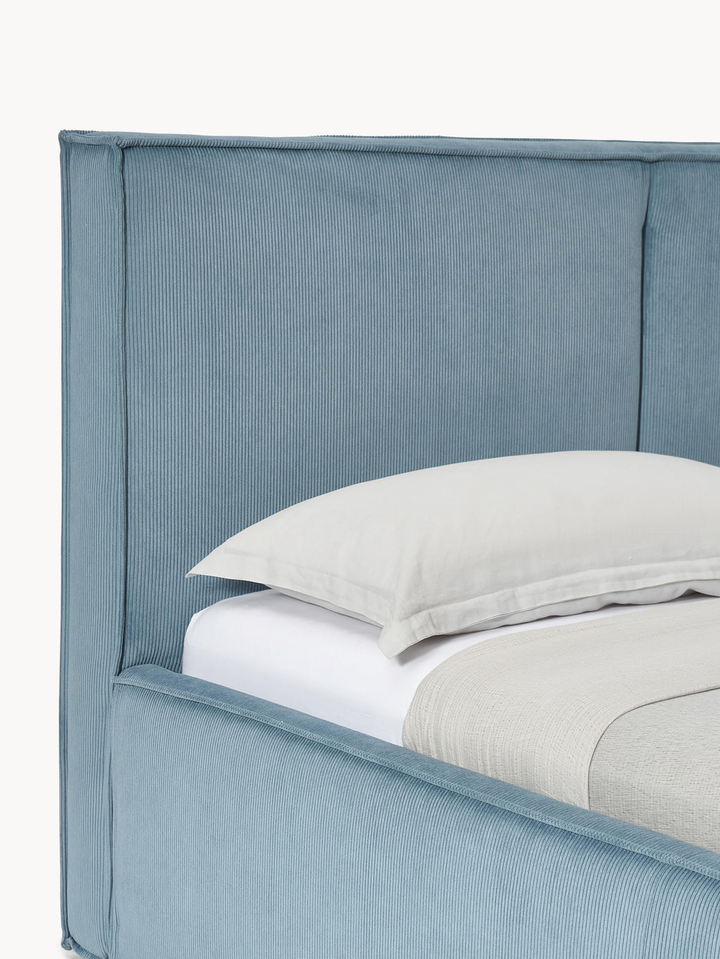 Dream Upholstered Corduroy Bed with Storage Space