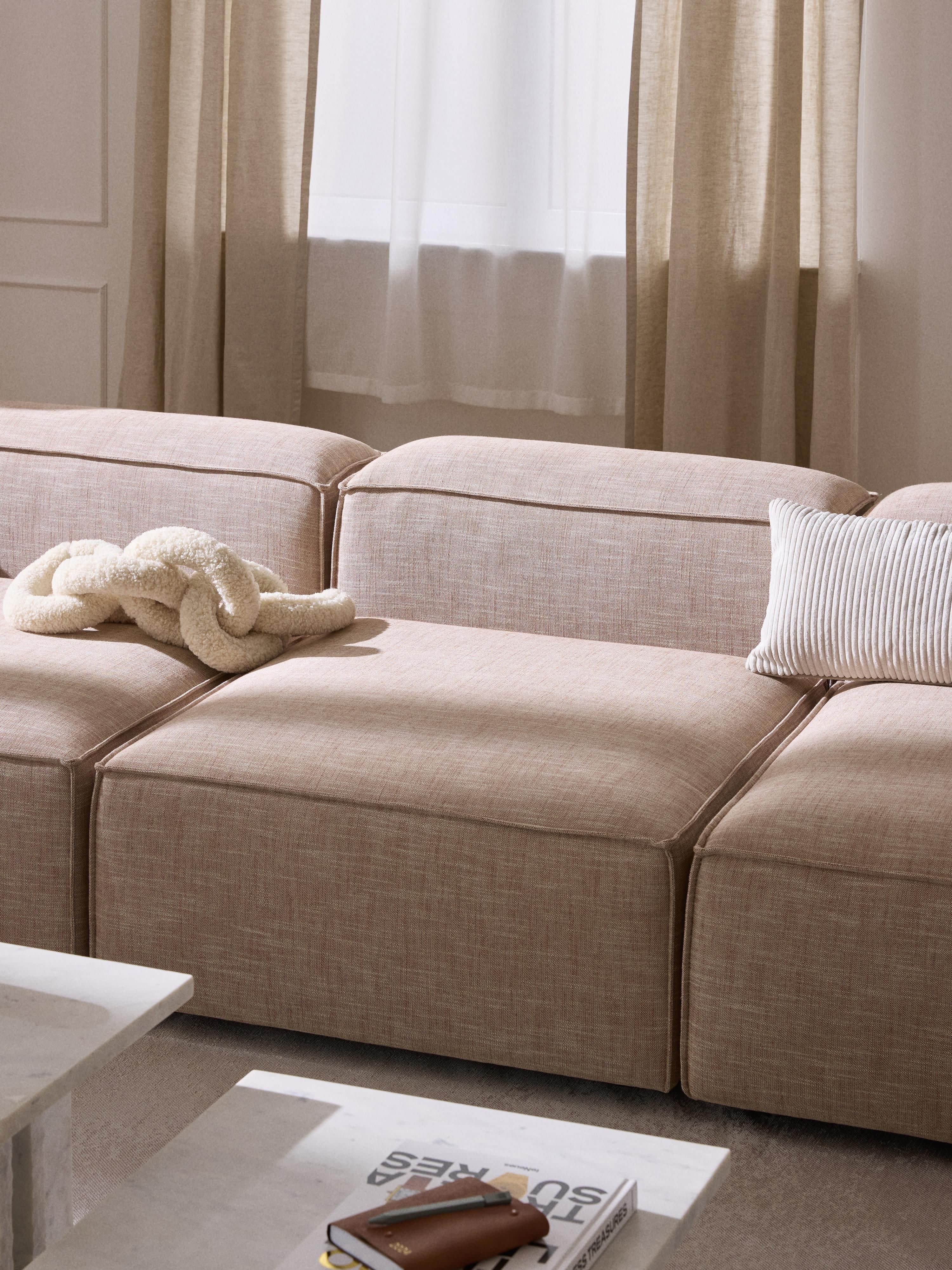 Lennon Linen Blend Modular Sofa (4-seater)