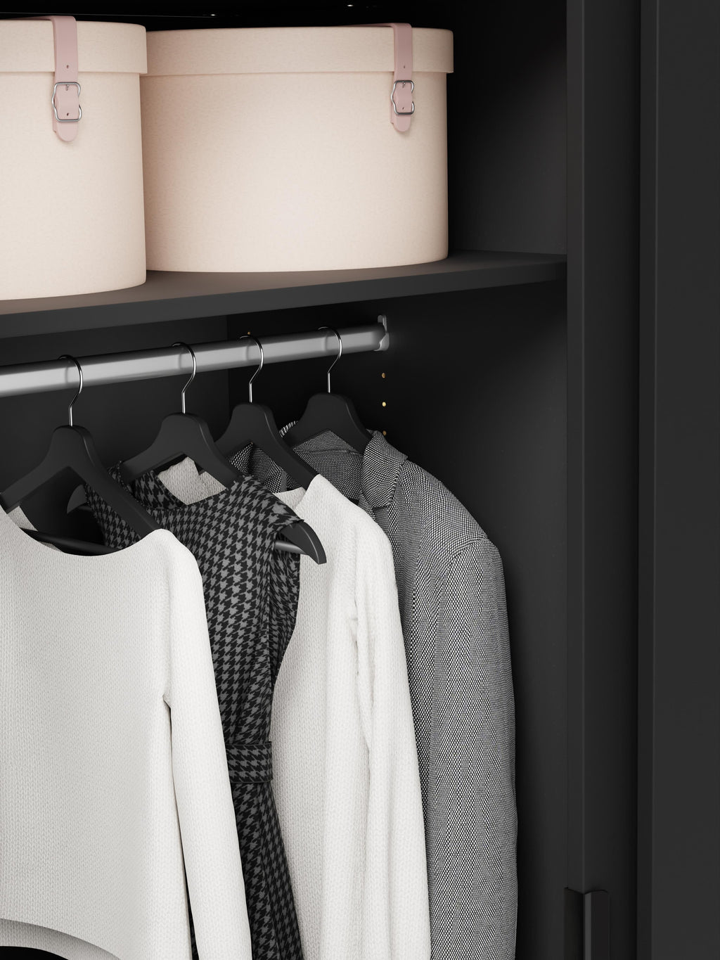 Leon Modular Sliding Door Wardrobe, 200 cm Wide, in various sizes