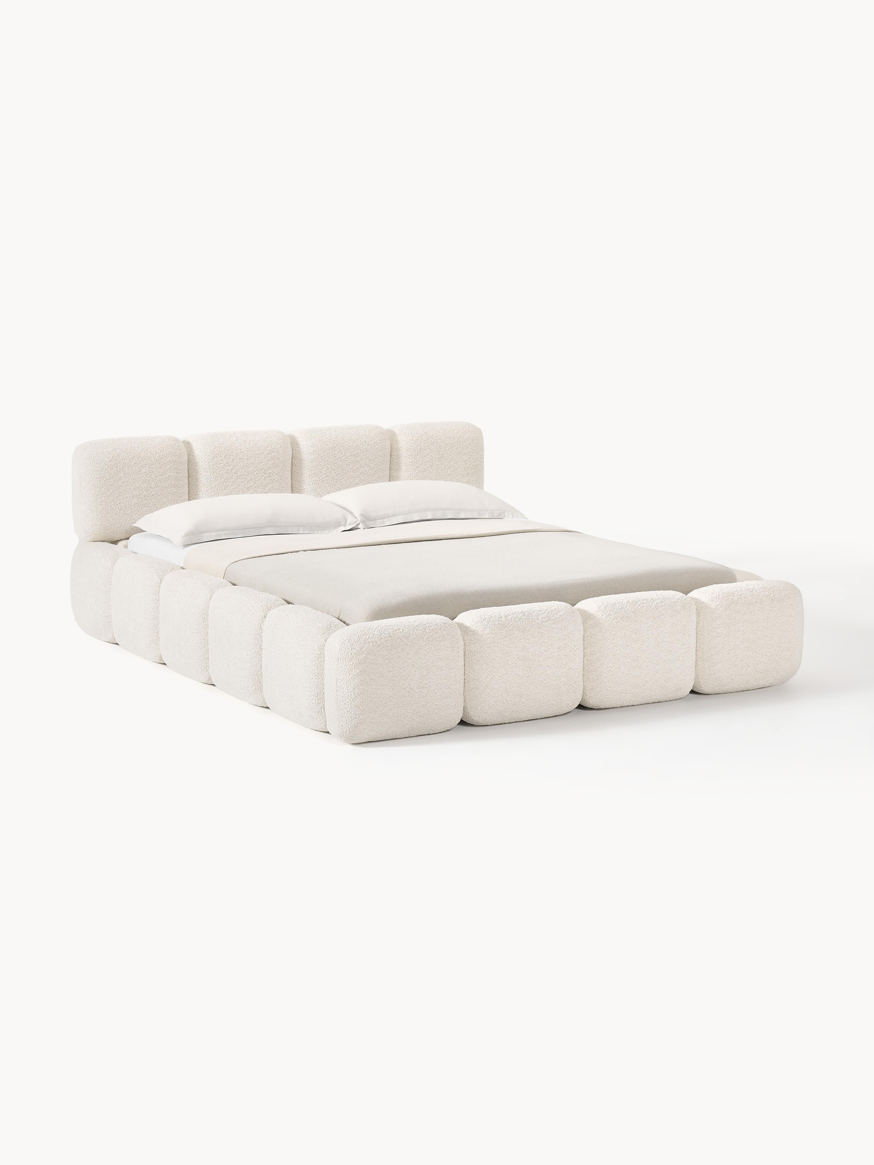 Gallery image 1 - Upholstered Teddy Bouclé Bed Tayla