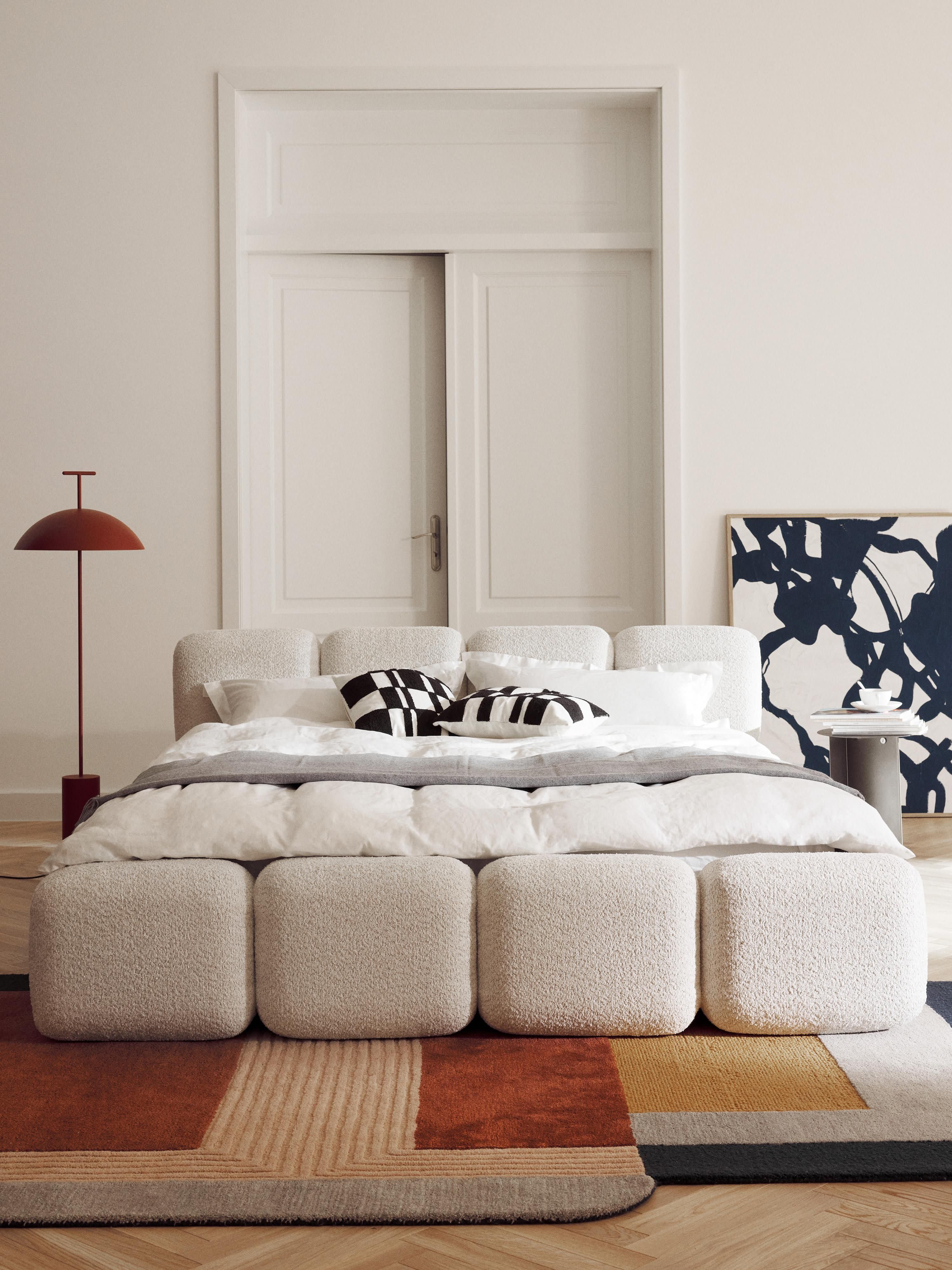 Tayla Upholstered Teddy Bouclé Bed