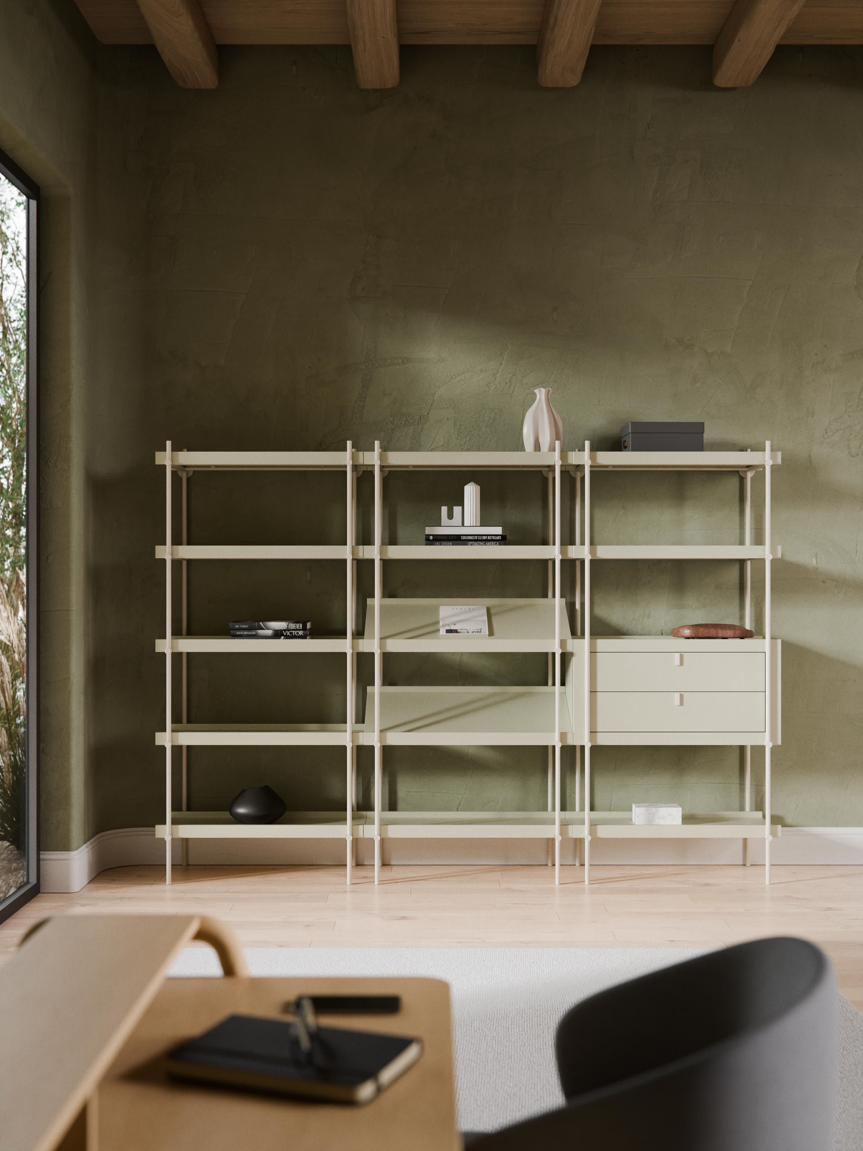 Rio Tall Shelving Unit with Drawers