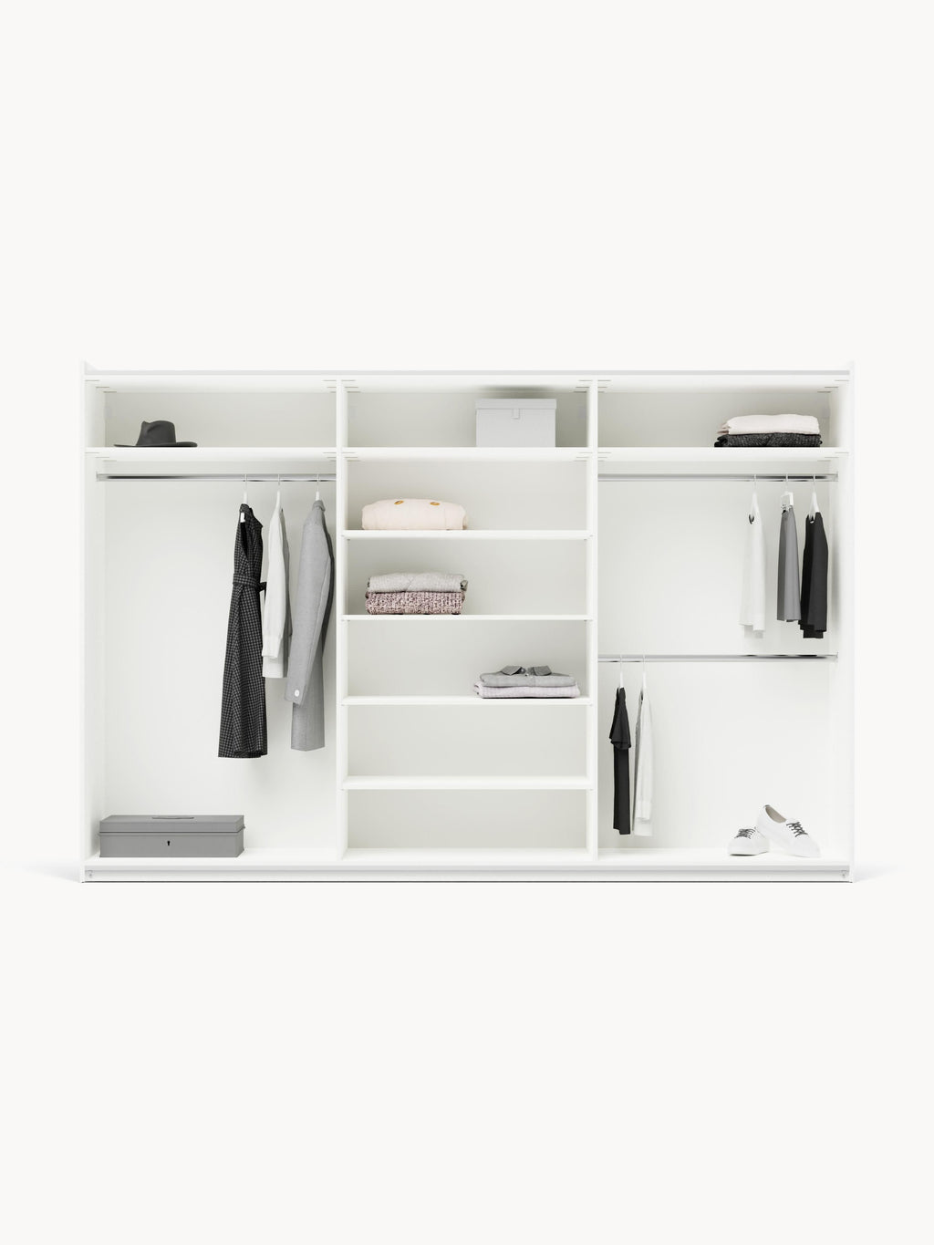 Charlotte Modular Sliding Door Wardrobe, 300 cm Wide, in various sizes