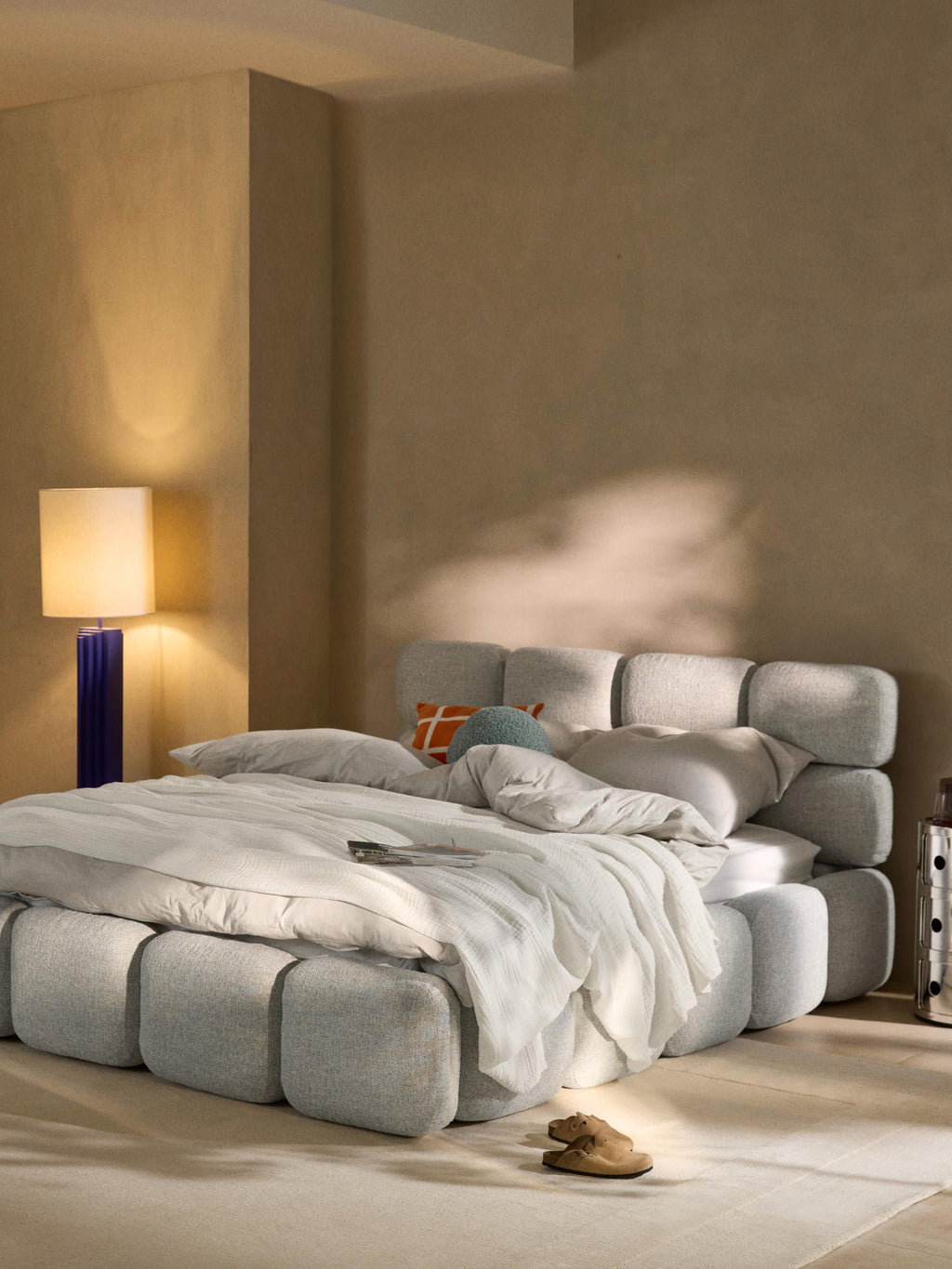 Tayla Upholstered Bouclé Bed