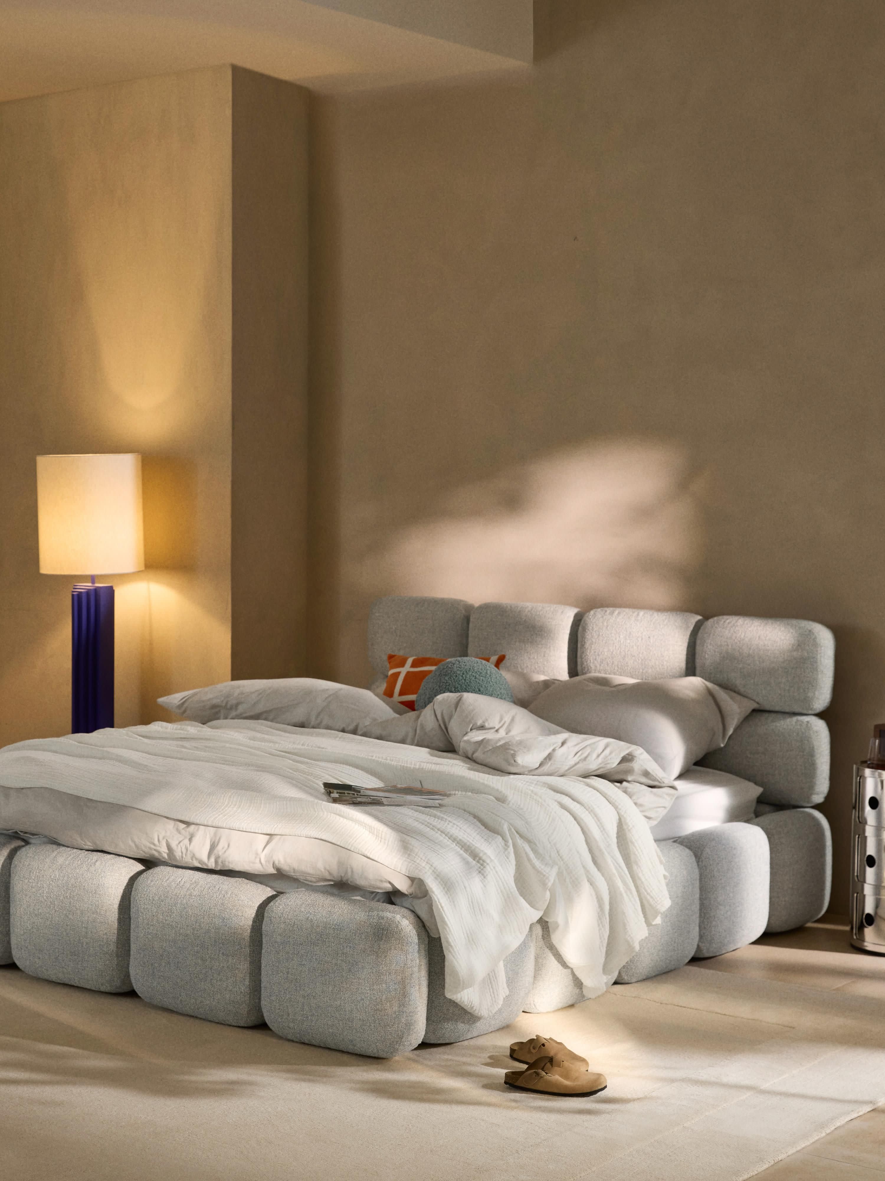 Tayla Upholstered Bouclé Bed