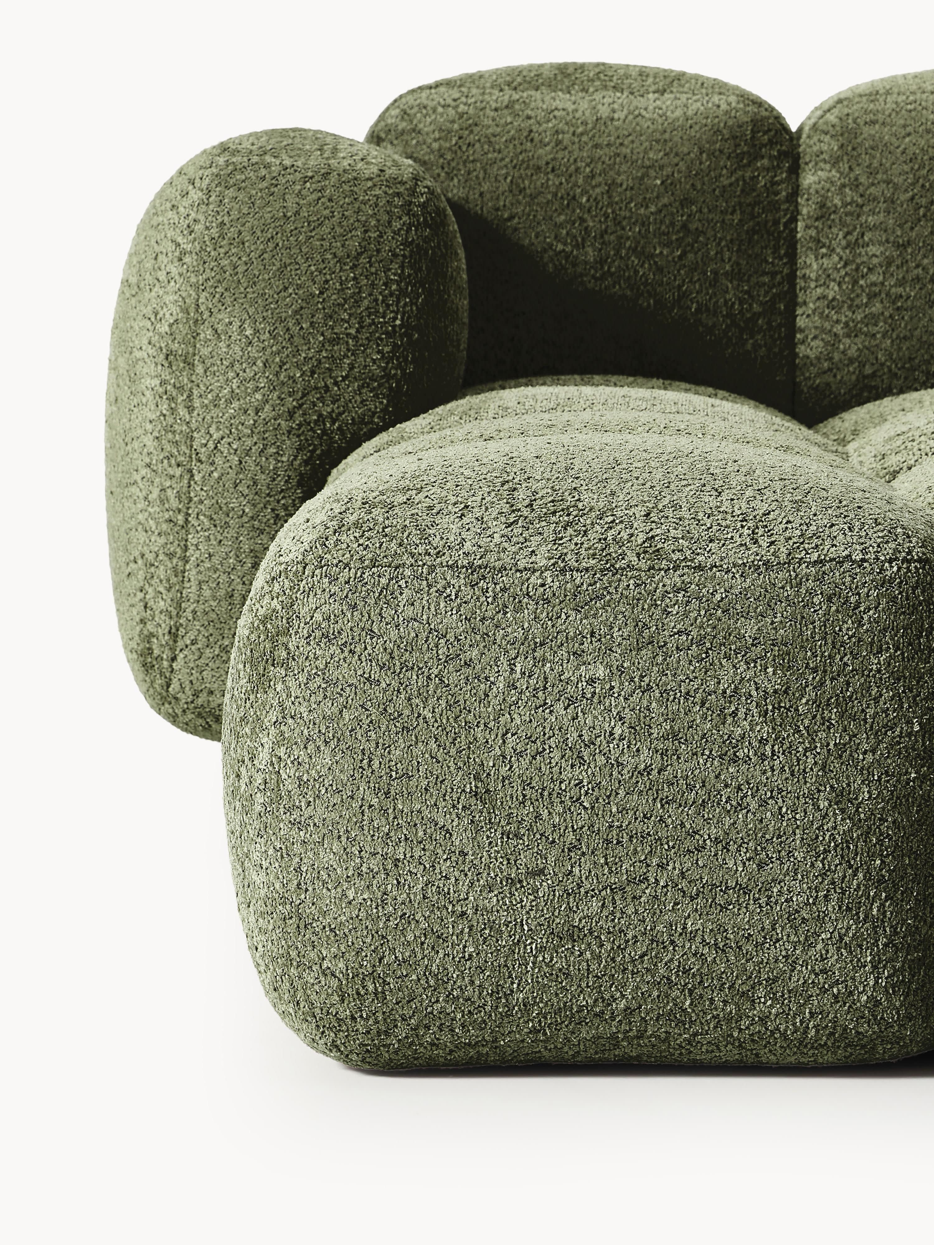 Tayla Modular Teddy-Bouclé Sofa (3-seater) with Ottoman (left/right)