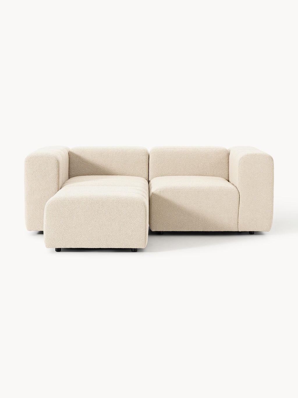 Lena Bouclé Modular Sofa (2-seater) with Ottoman (left/right)