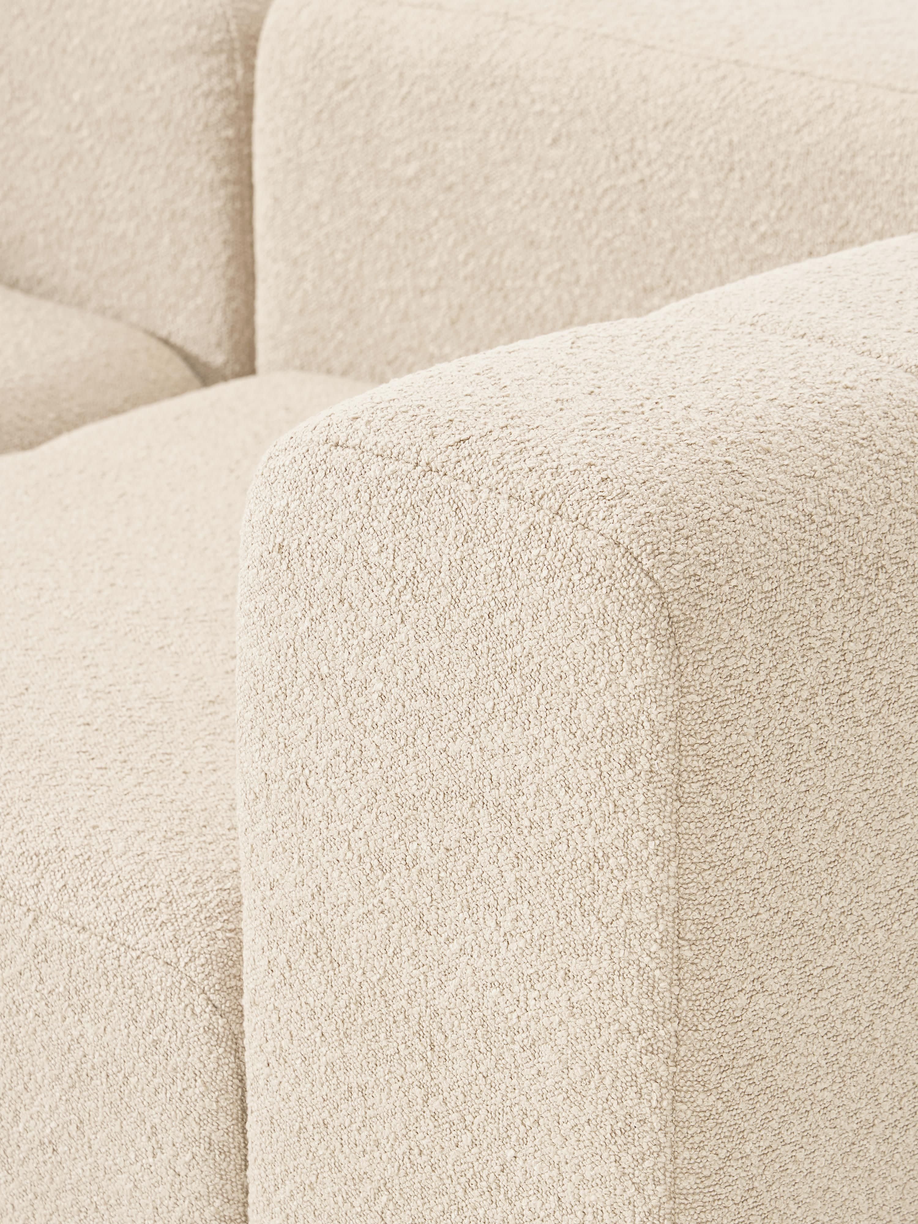Lena Bouclé Modular Sofa (2-seater) with Ottoman (left/right)