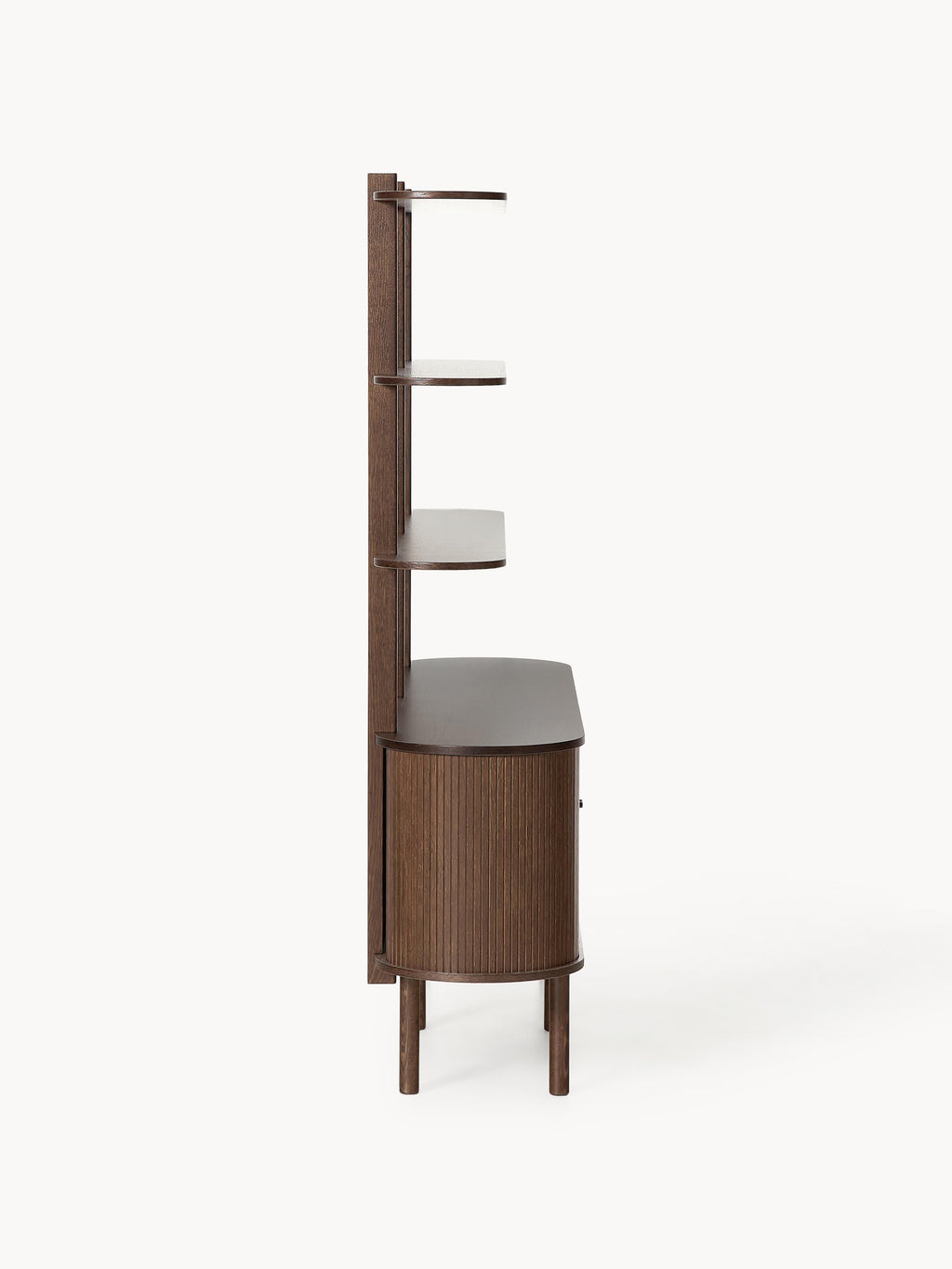 Calary Large Shelving Unit with Fluted Front