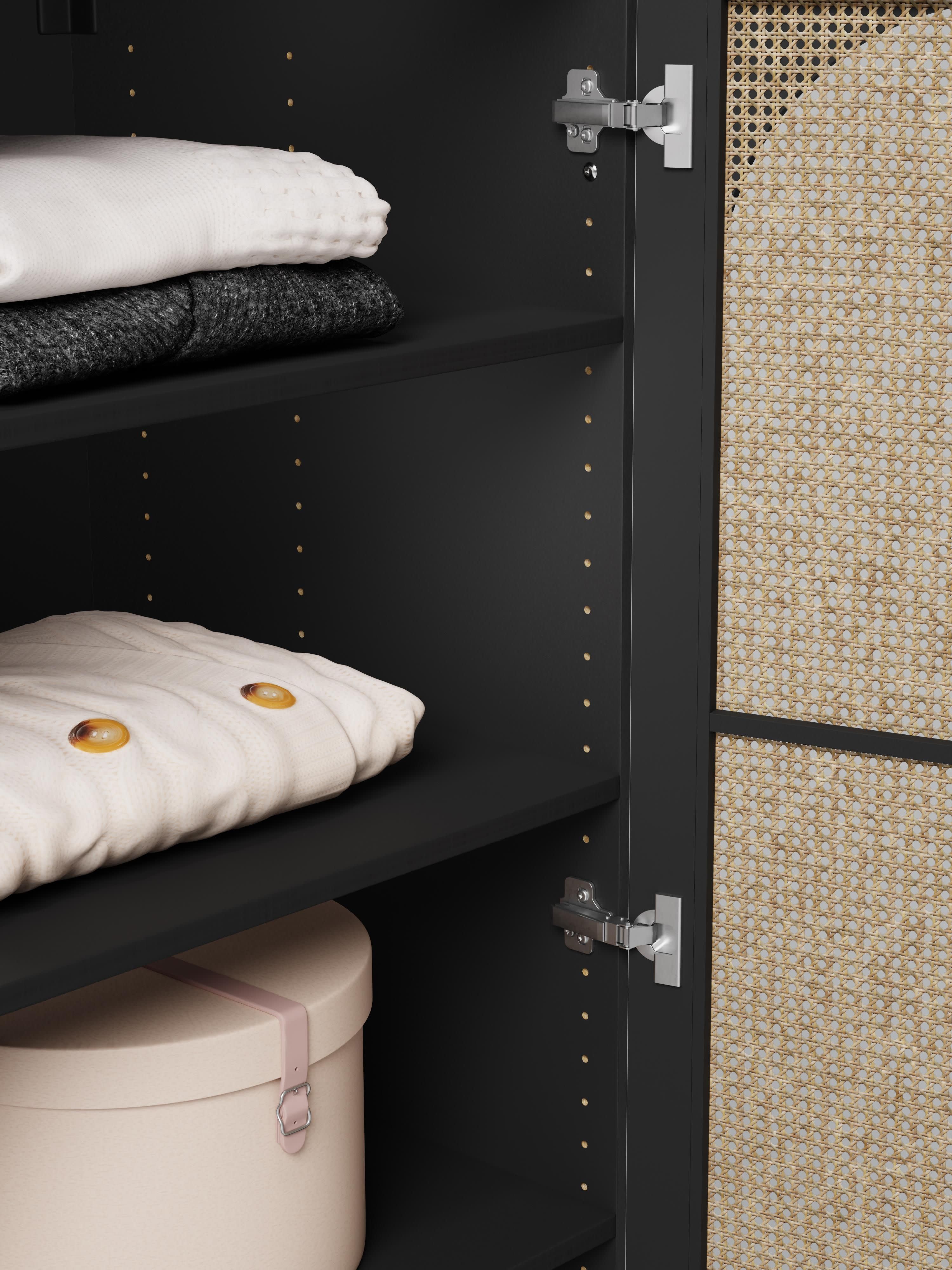 Jeanne Modular Hinged Door Wardrobe, 50 cm Wide, in various sizes