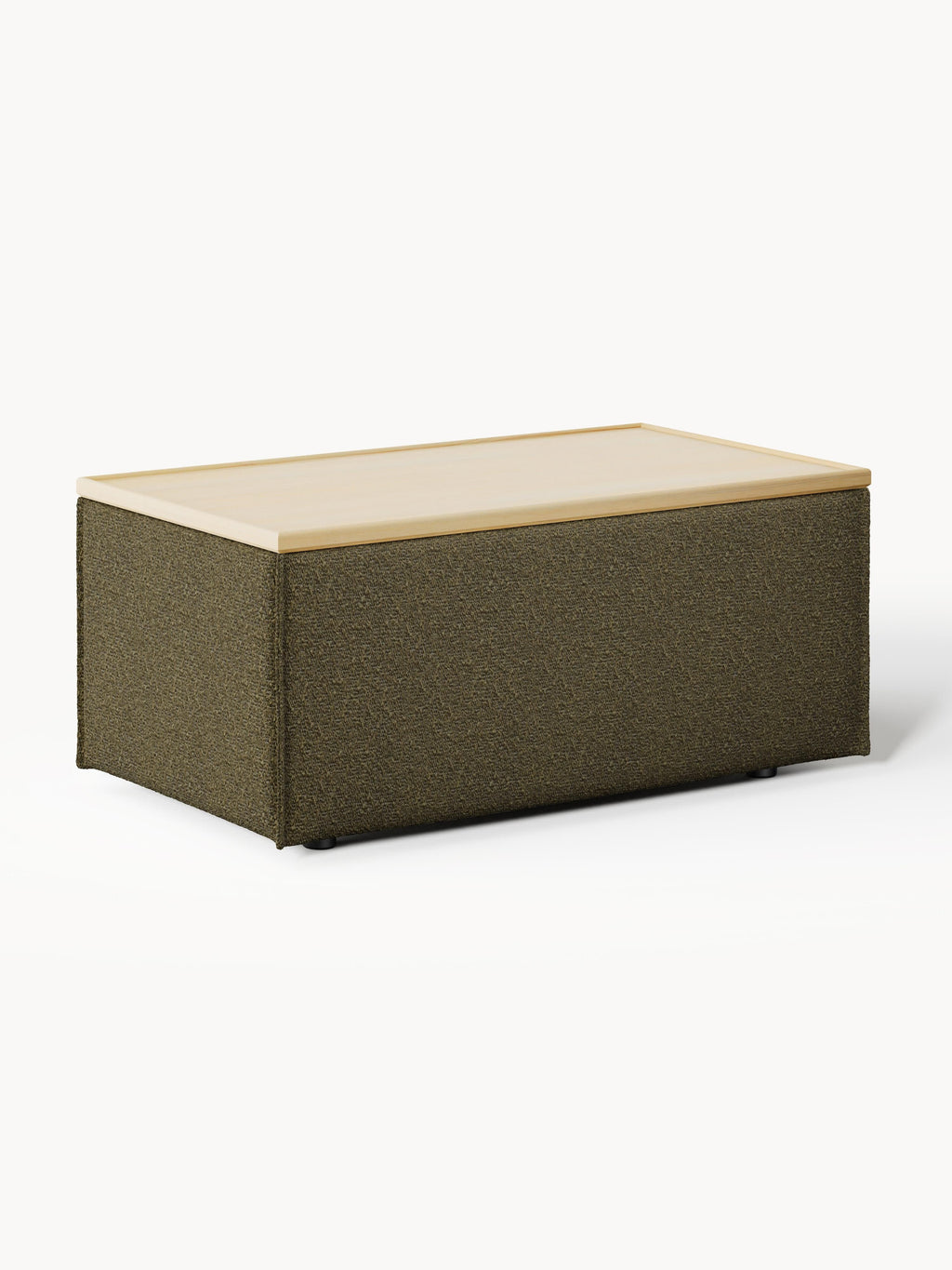 Lennon Bouclé Ottoman with Storage