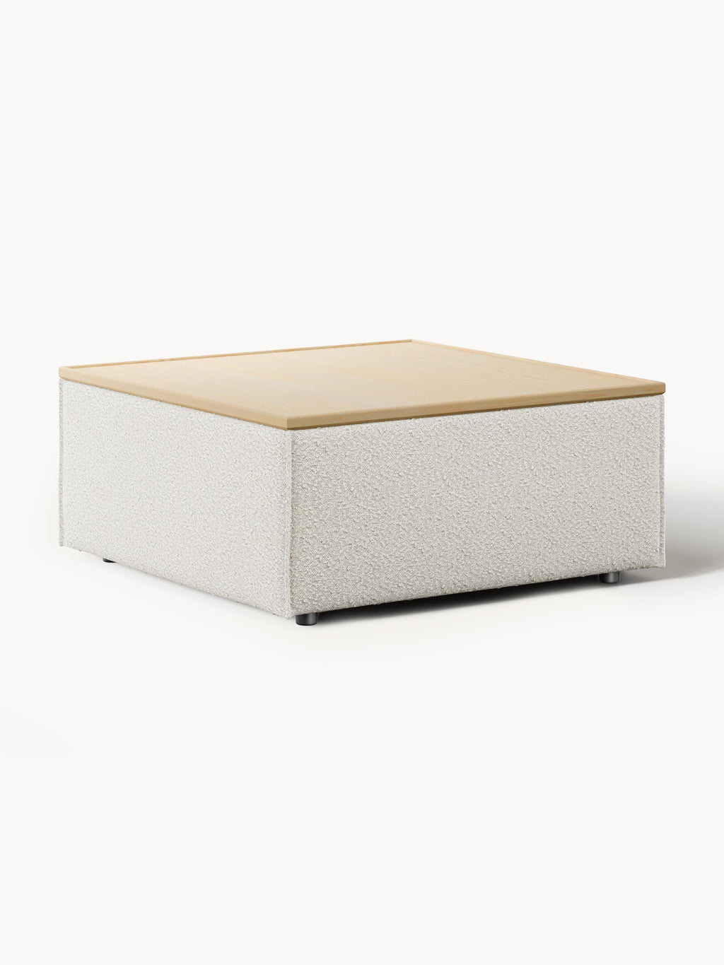 Lennon Bouclé Ottoman with Storage